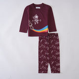 Boys Printed Full Sleeve Suit (Astronaut)