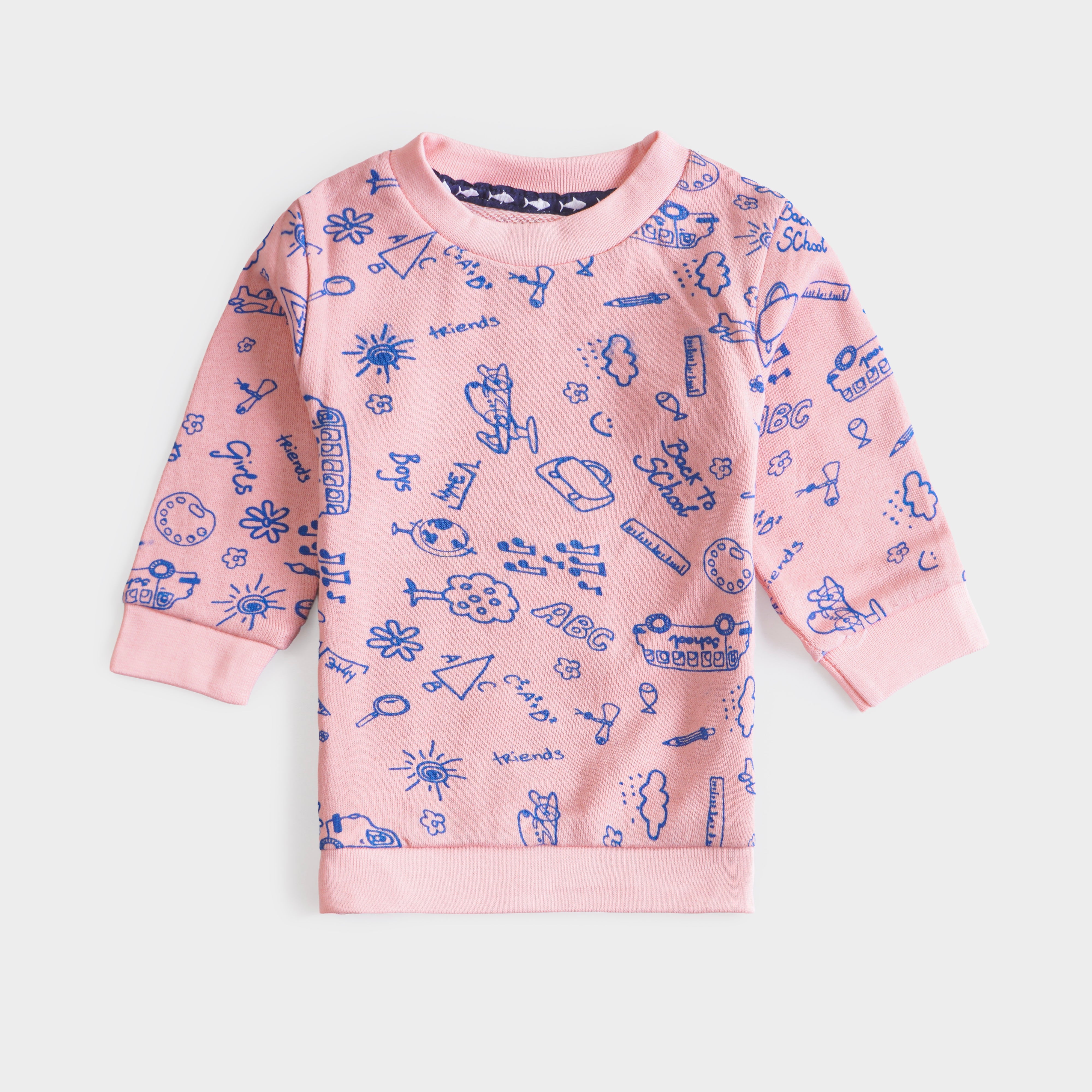Girls Printed Full Sleeve Sweat Shirt