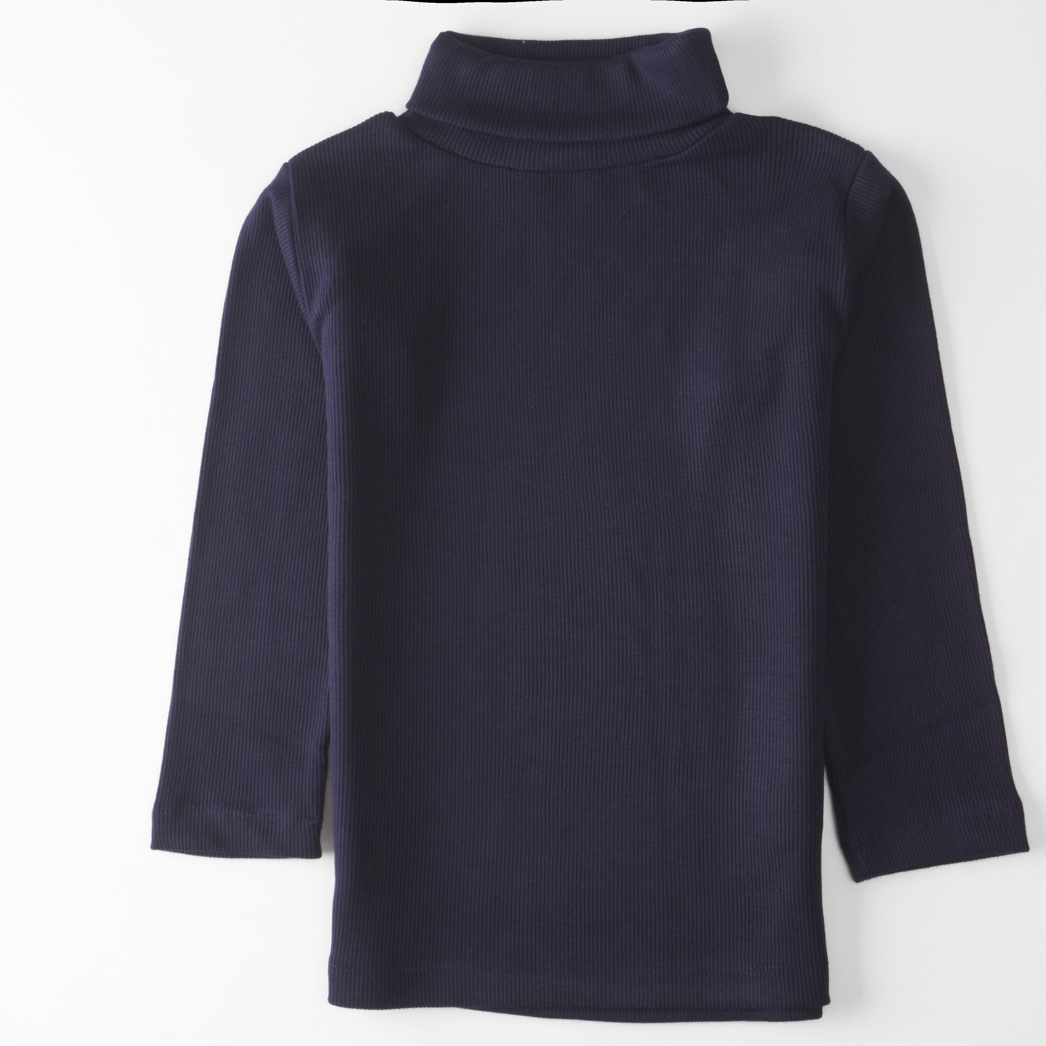 Kids Unisex Full Sleeve High-Neck (Navy)