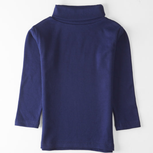 Kids Unisex Full Sleeve High-Neck (New-Blue)