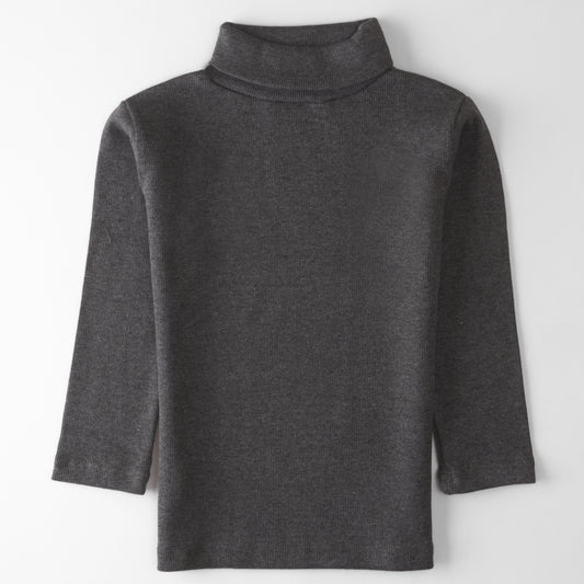 Kids Unisex Full Sleeve High-Neck (Charcoal)