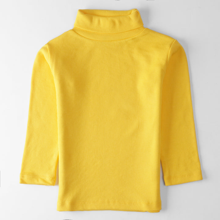 Kids Unisex Full Sleeve High-Neck (Yellow)