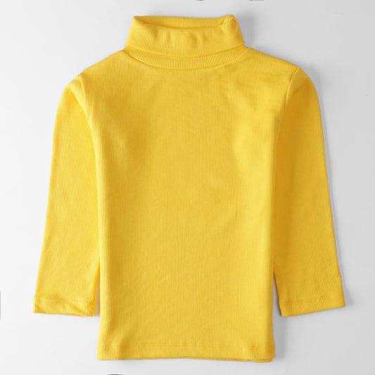 Kids Unisex Full Sleeve High-Neck (Yellow)