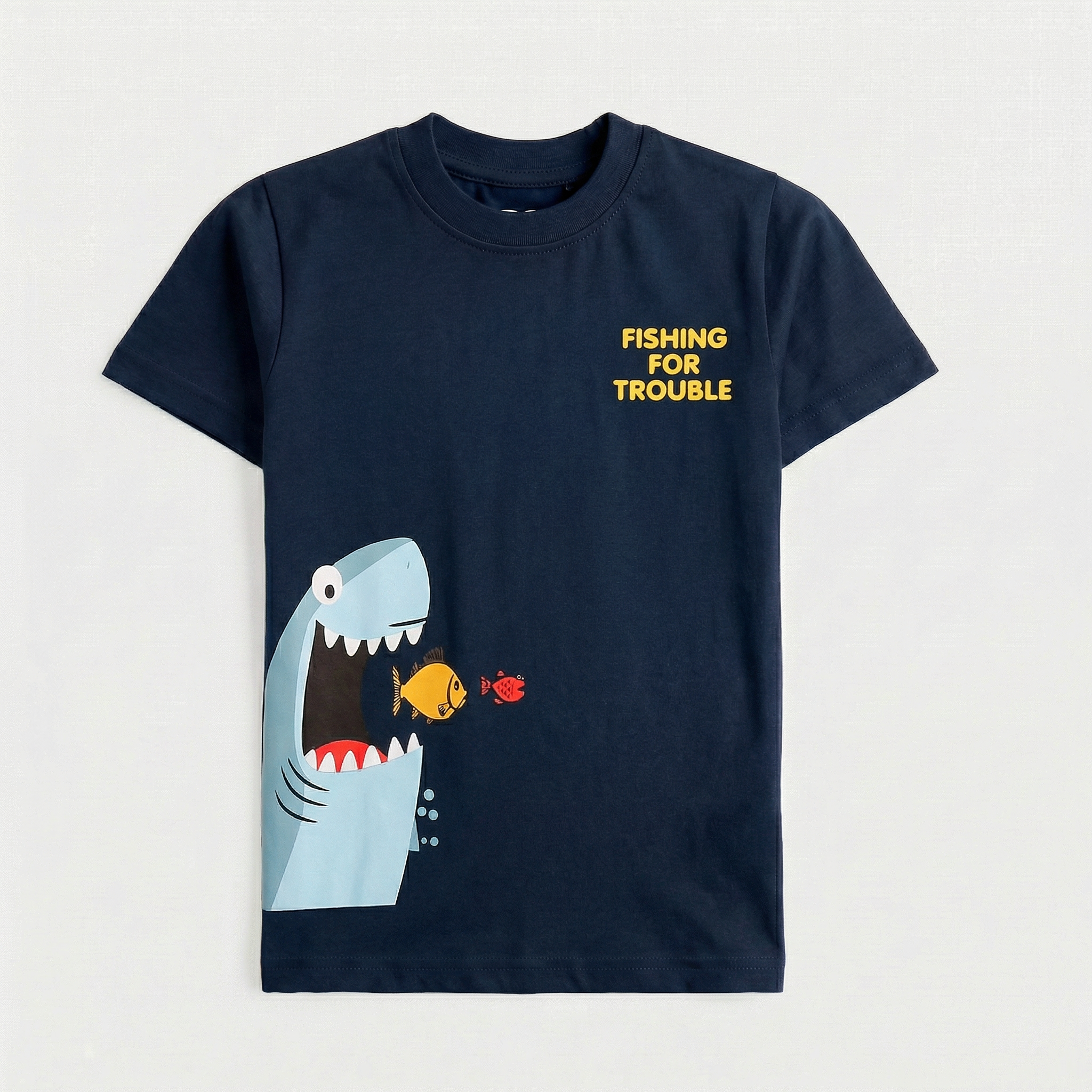 Boys Half Sleeves-Printed T-Shirt (fishing)