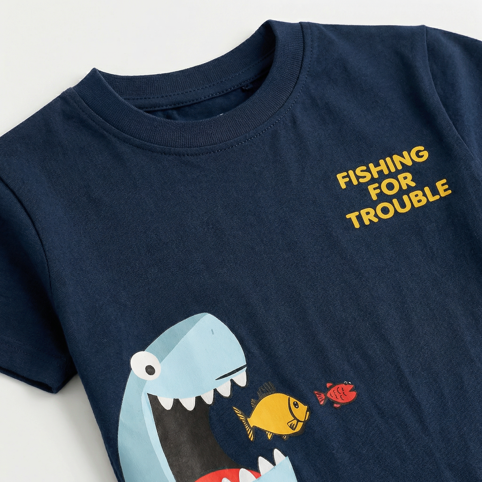Boys Half Sleeves-Printed T-Shirt (fishing)