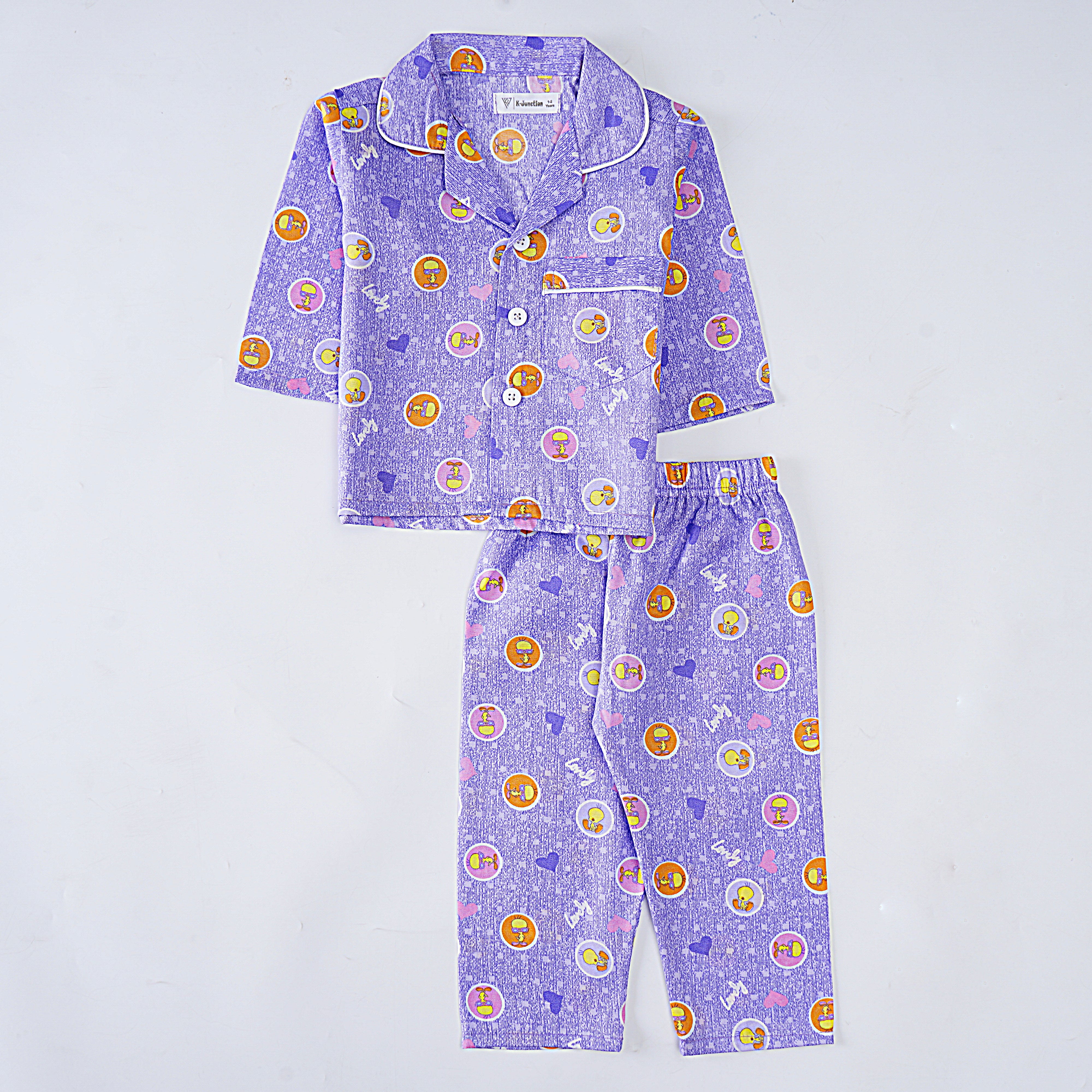 Unisex Full sleeves Night suit