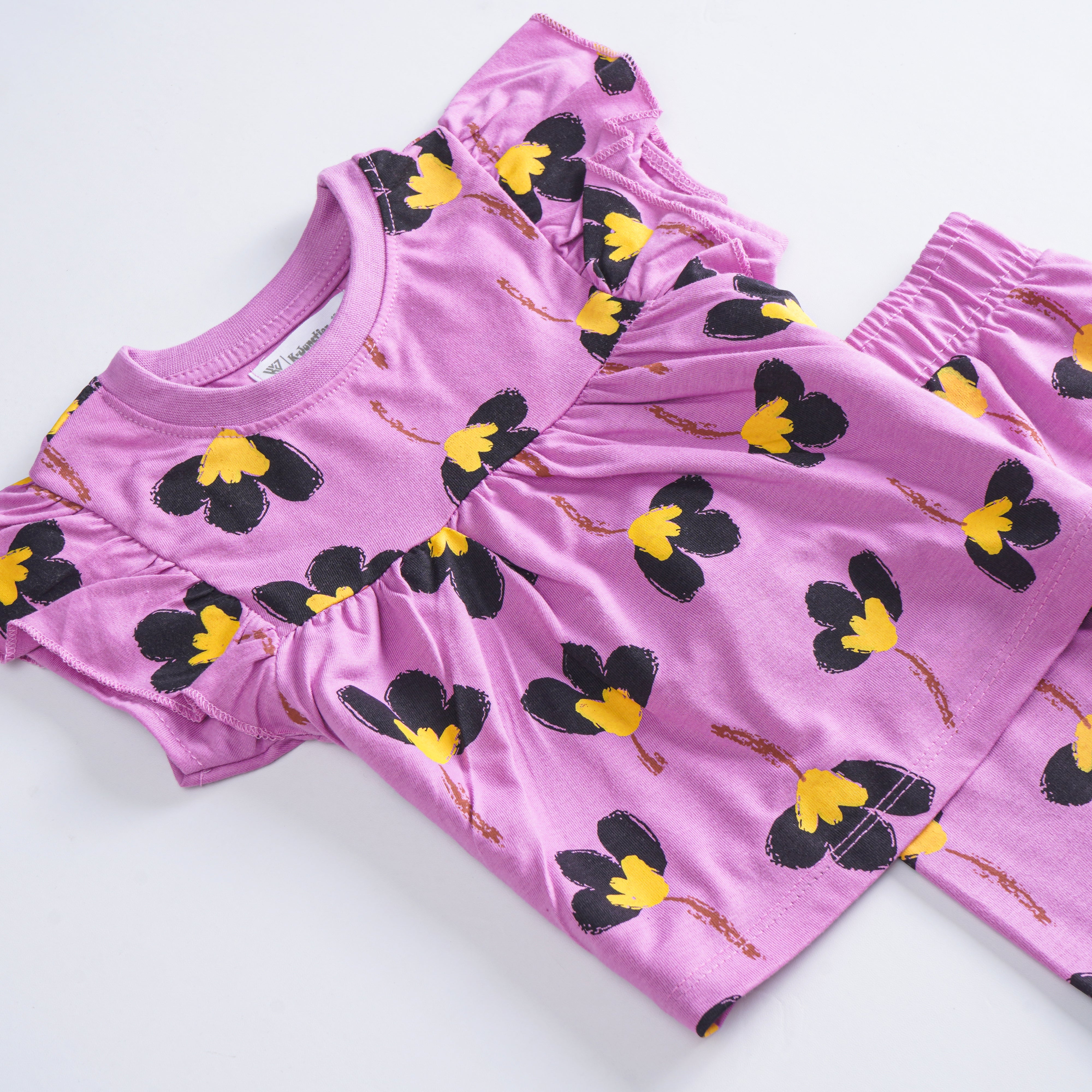 Girls 2 piece set (Printed Flowers)