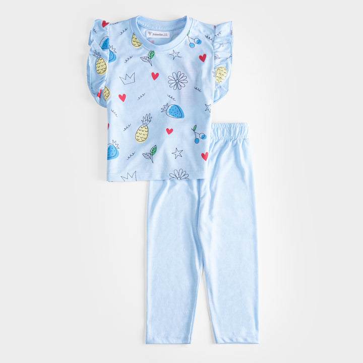 Girls 2 piece set (Printed Fruits)
