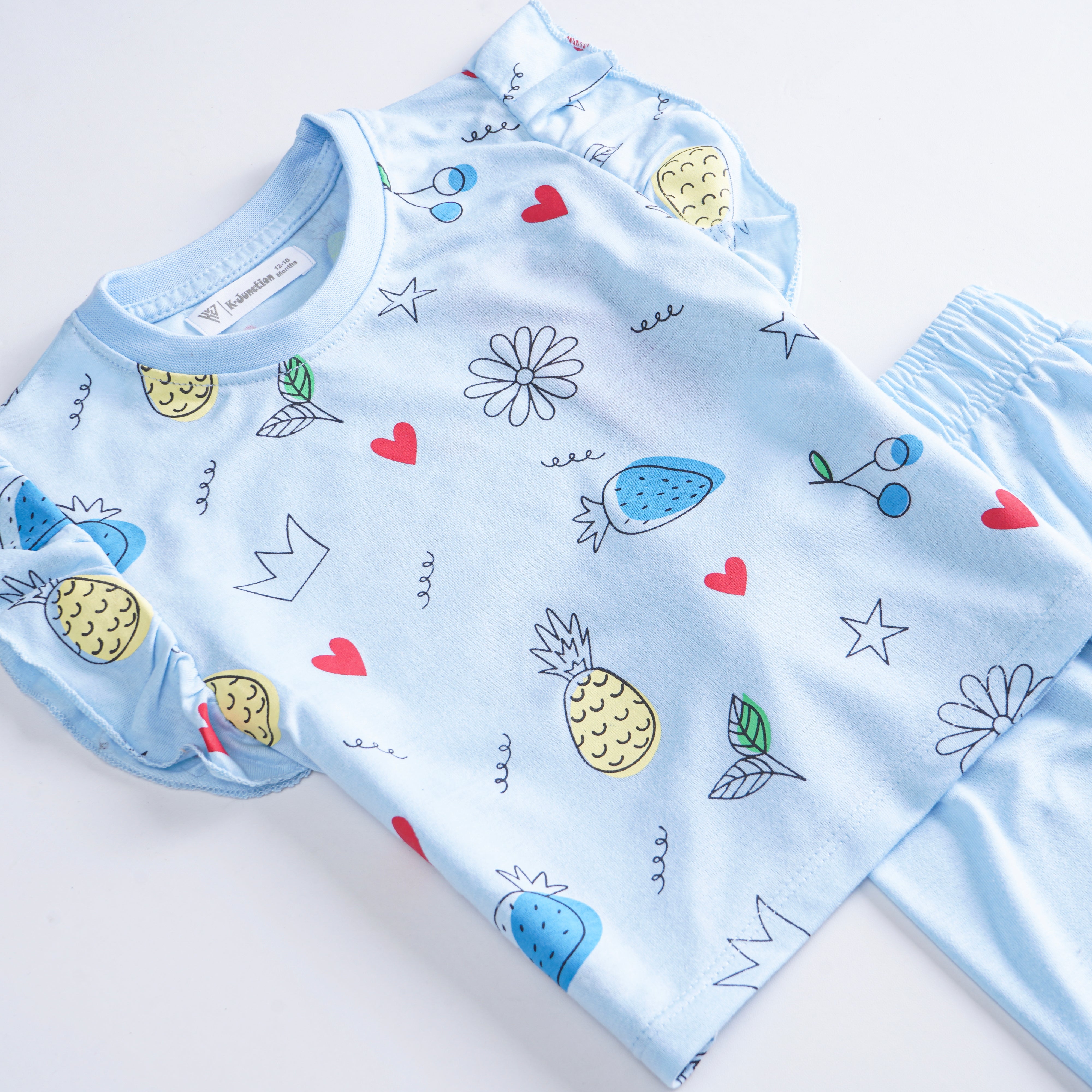 Girls 2 piece set (Printed Fruits)