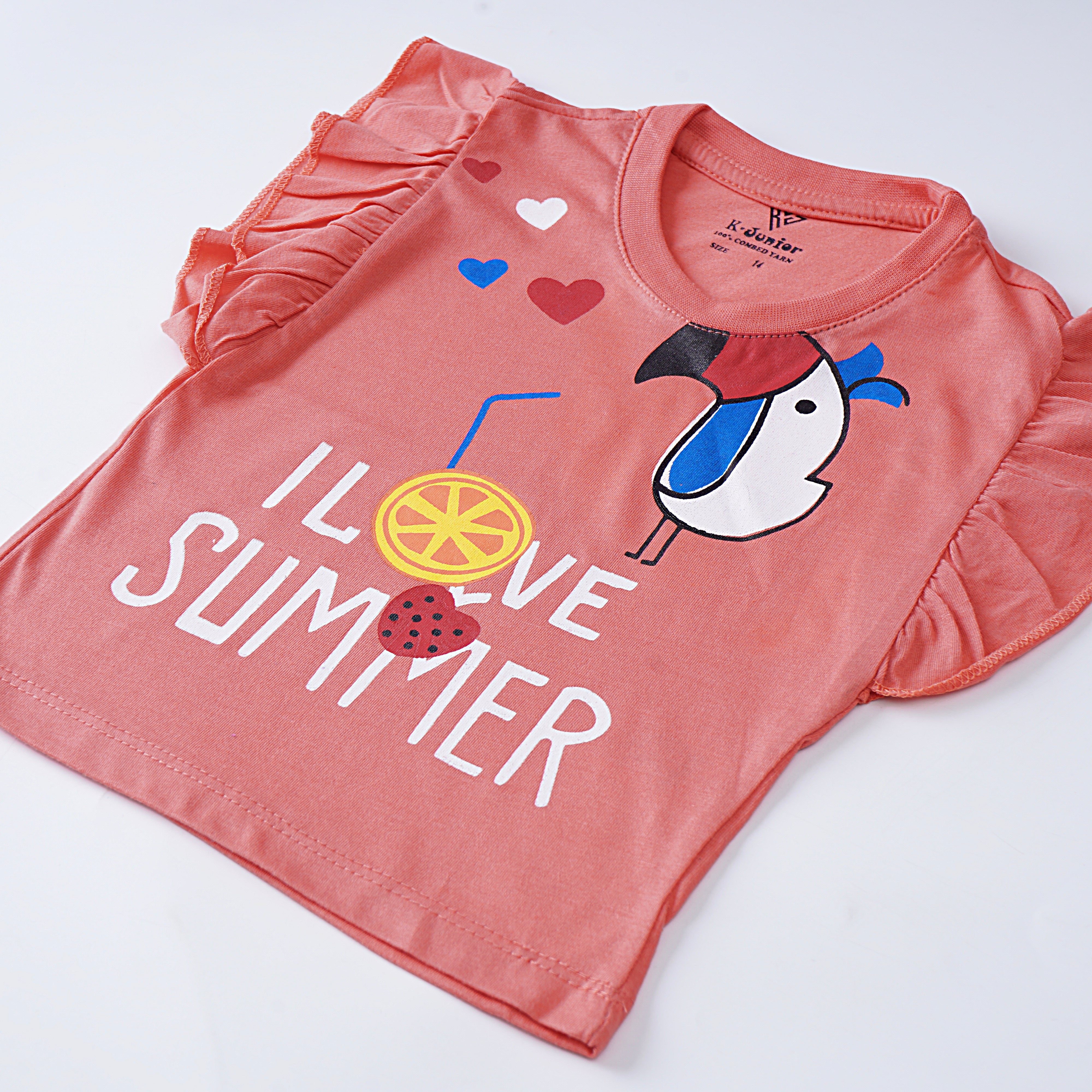 Girls T-shirt (I-Love-Summer)