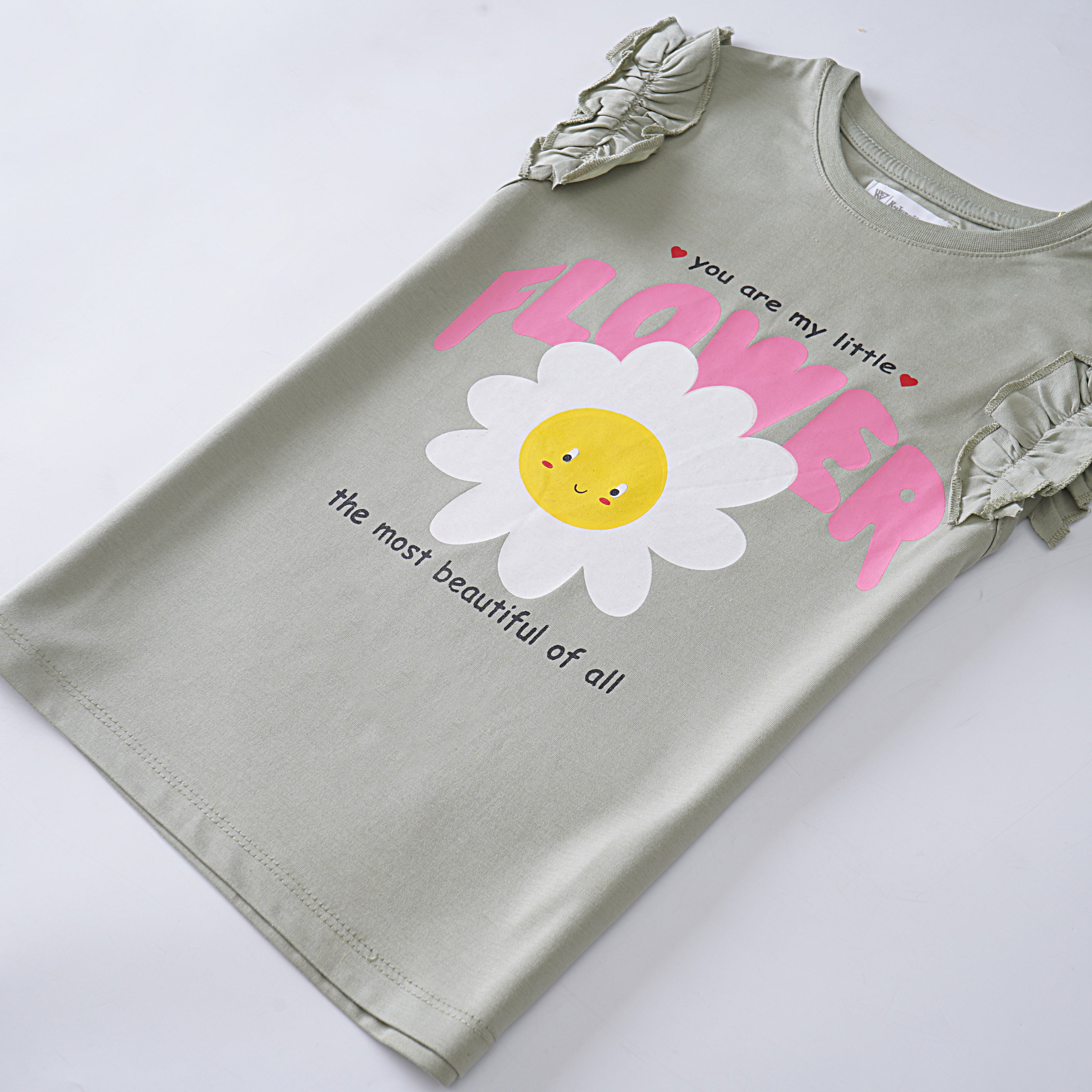 Girls H/S t shirt (Flower)