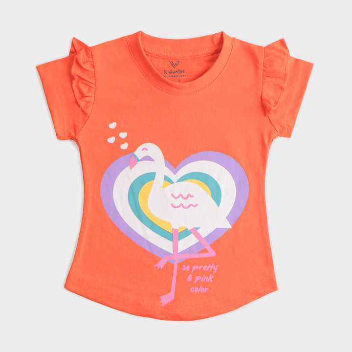 Girls Half sleeves T-shirt