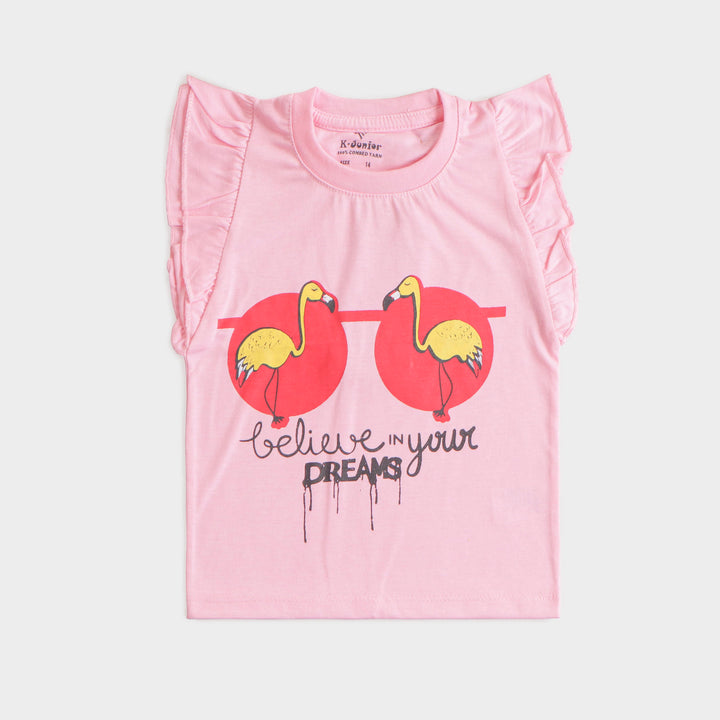Girls Half sleeves T-shirt