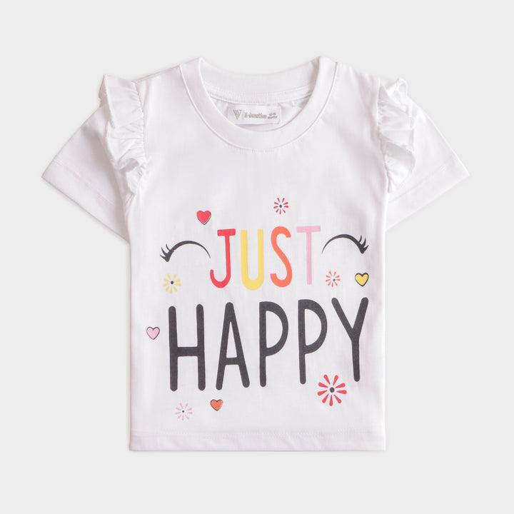 Infant Girls H/S t shirt (HAPPY)