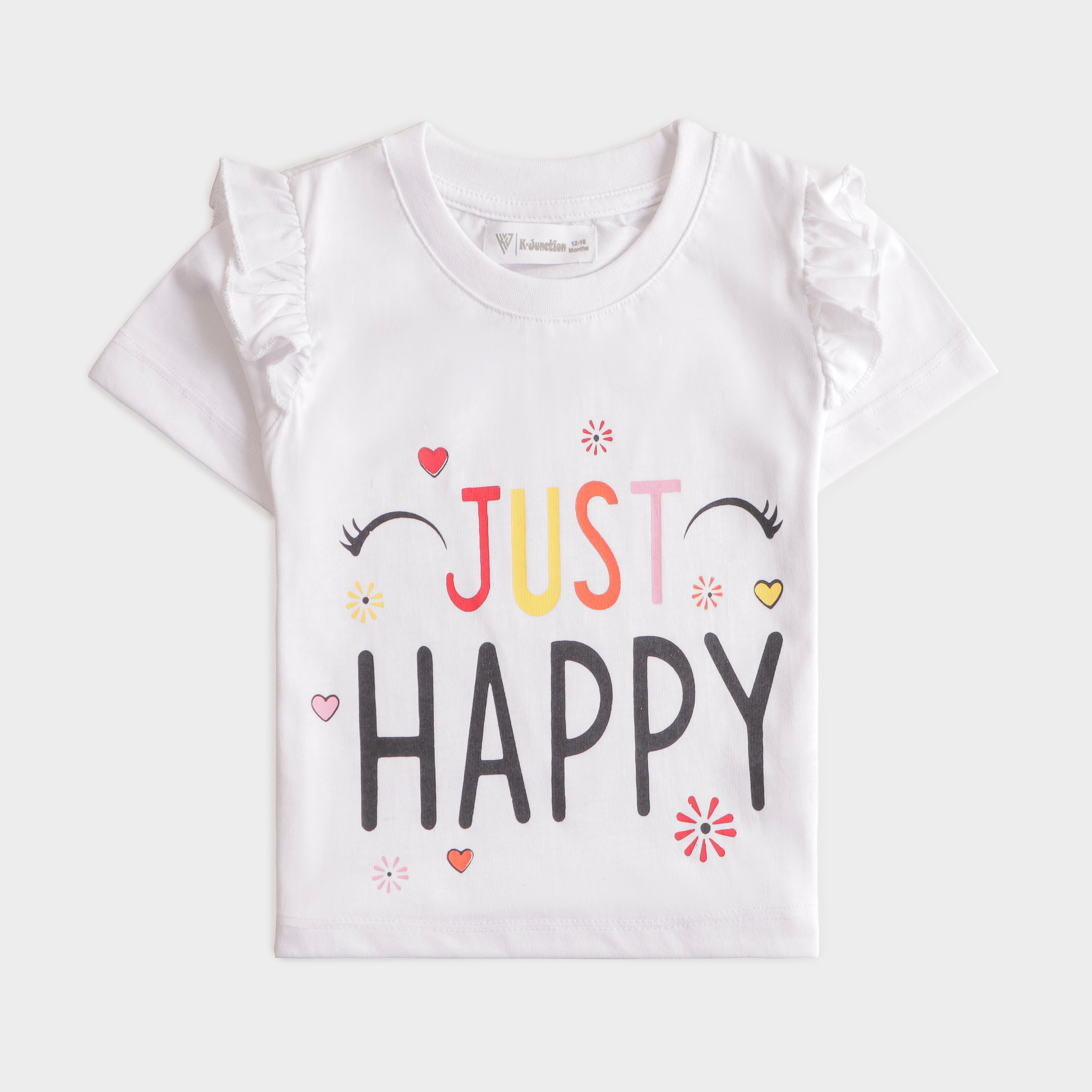 Girls H/S t shirt (HAPPY)