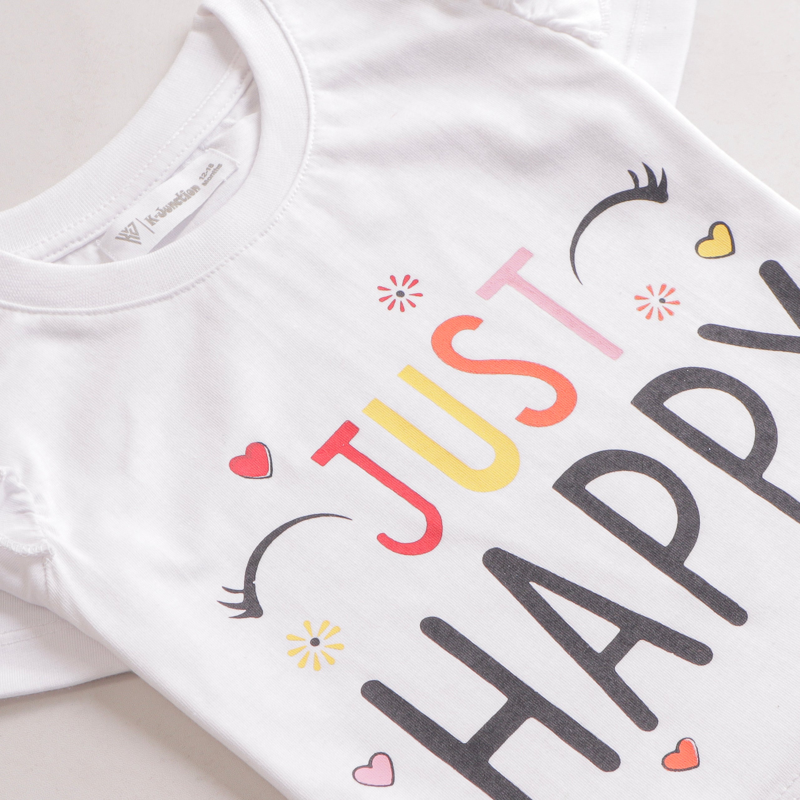 Girls H/S t shirt (HAPPY)