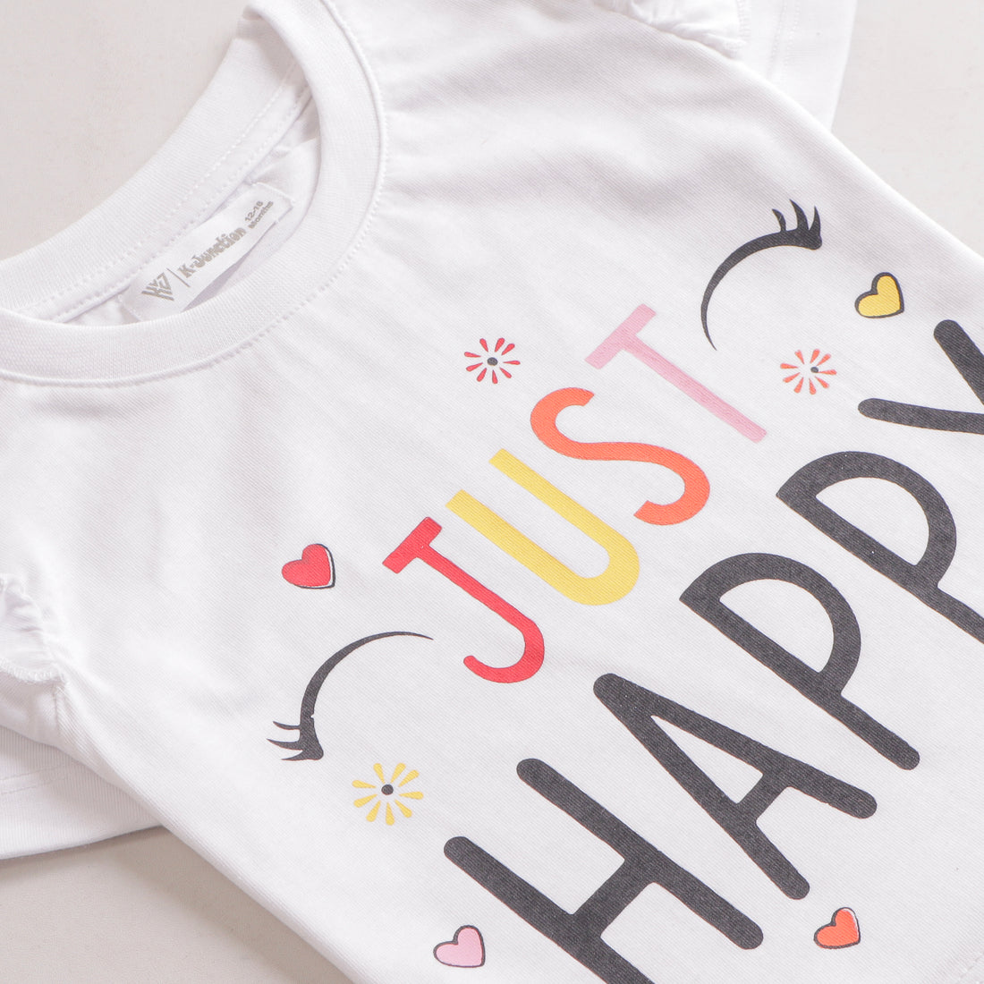 Girls H/S t shirt (HAPPY)