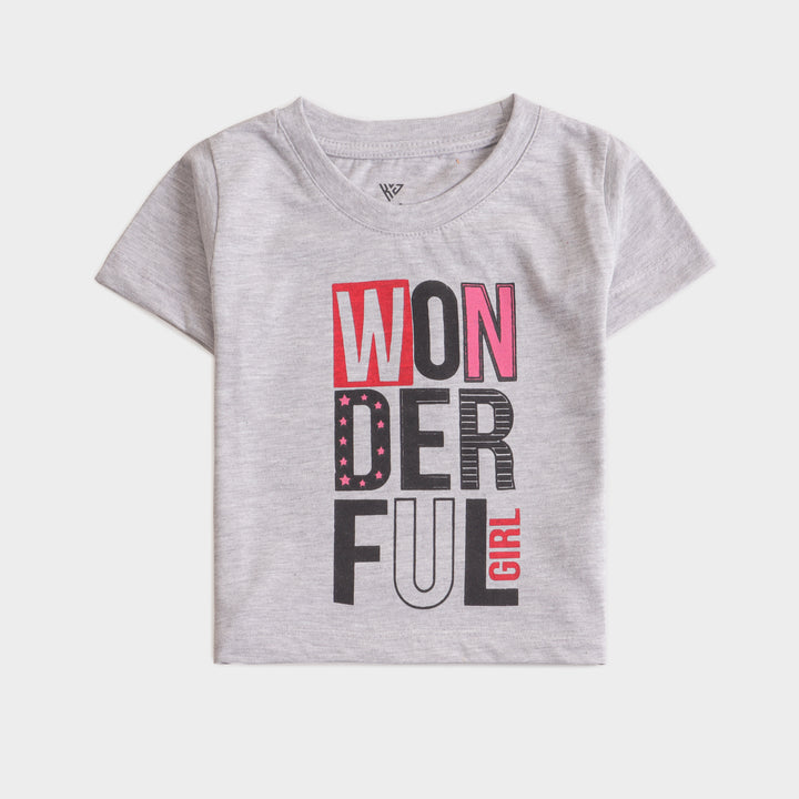 Girls H/S T Shirt Code - ( Wonderful )