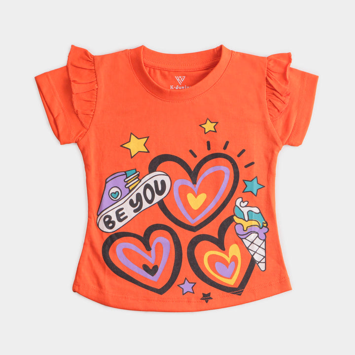 Girls Half sleeves T-shirt
