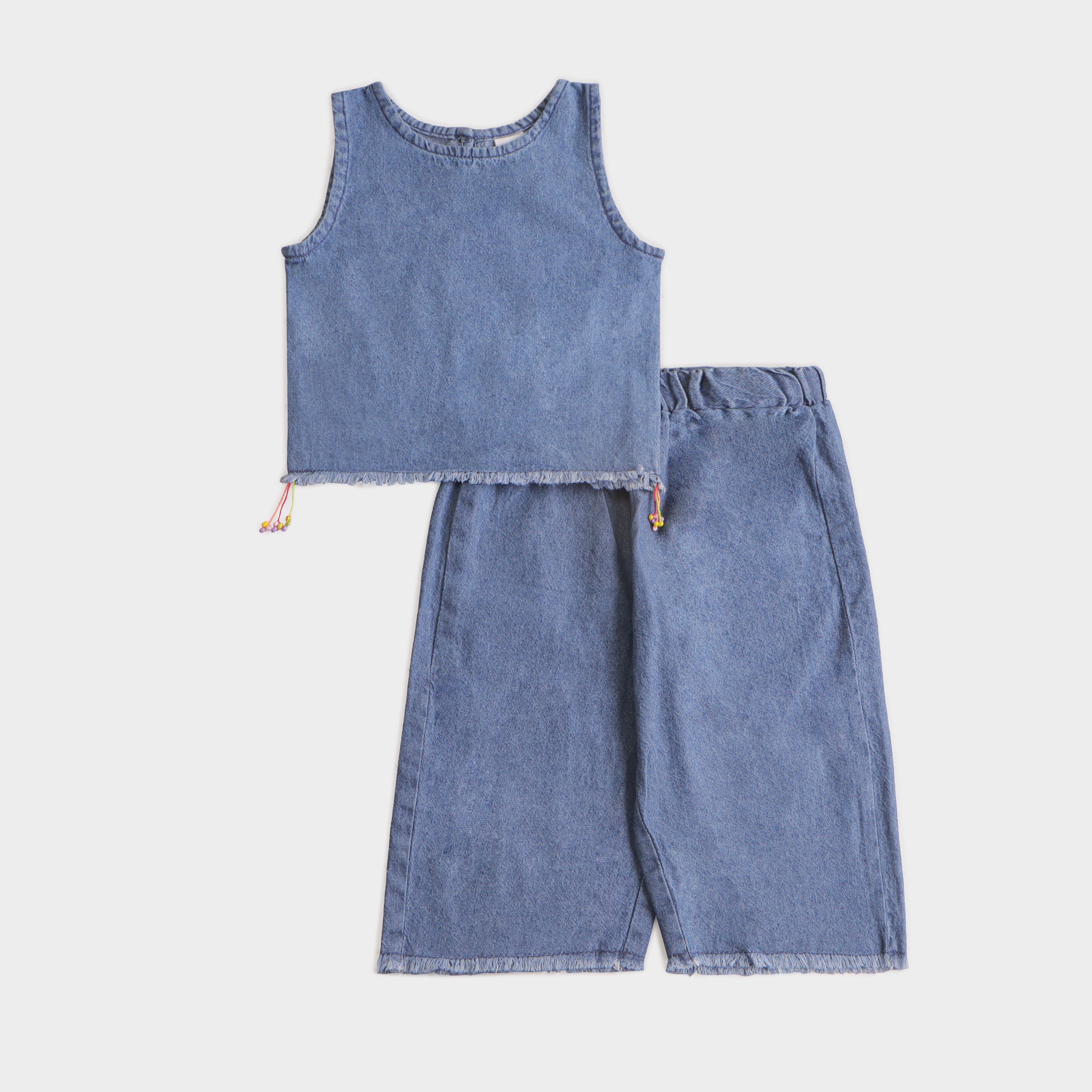 Girls Denim 2 Pcs Set