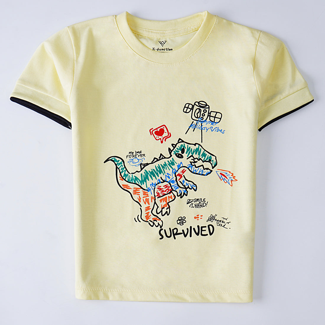 Infant Boys Half Sleeves-Printed T-Shirt (Survived)