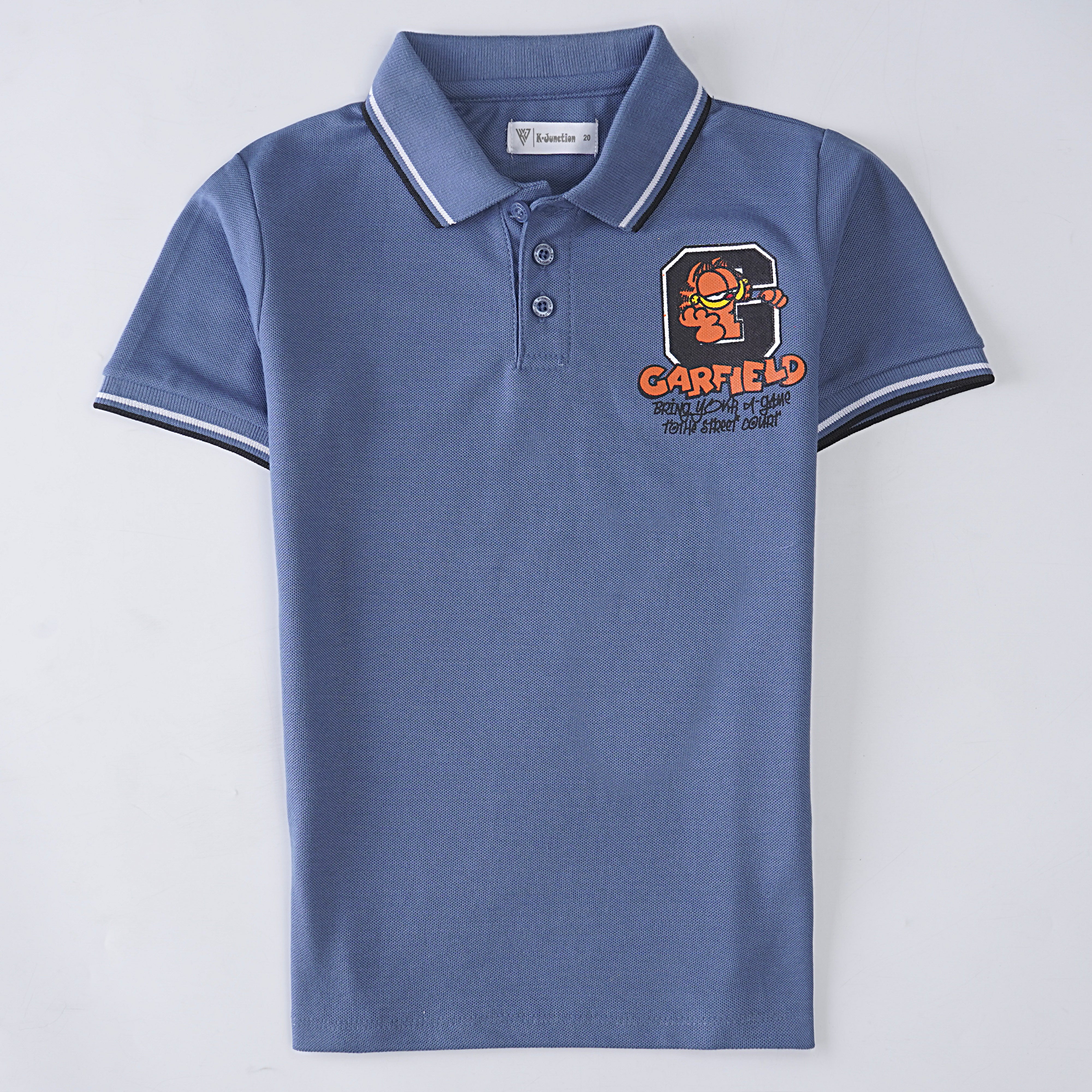 Boys Half Sleeves Polo T-Shirt (Garfield)