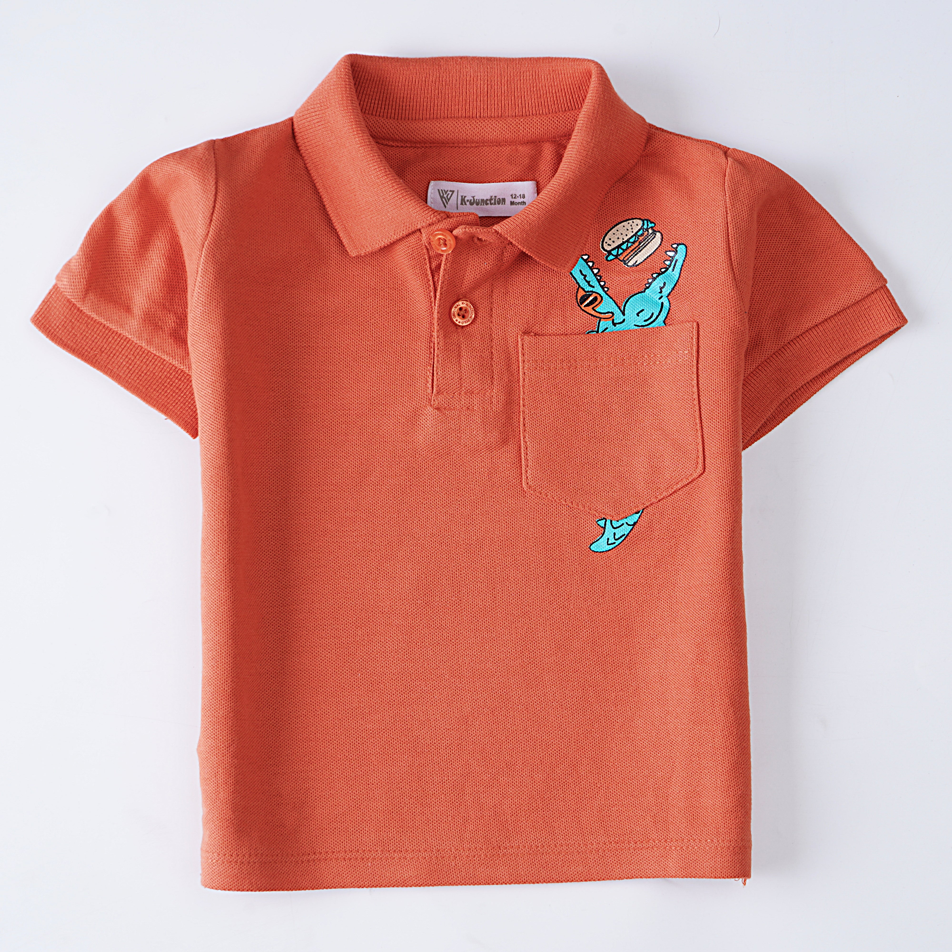 Boys Half Sleeves Polo T-Shirt (Croc)