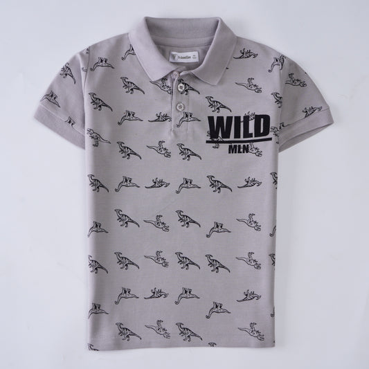 Boys Half Sleeves Polo T-Shirt (Wild)