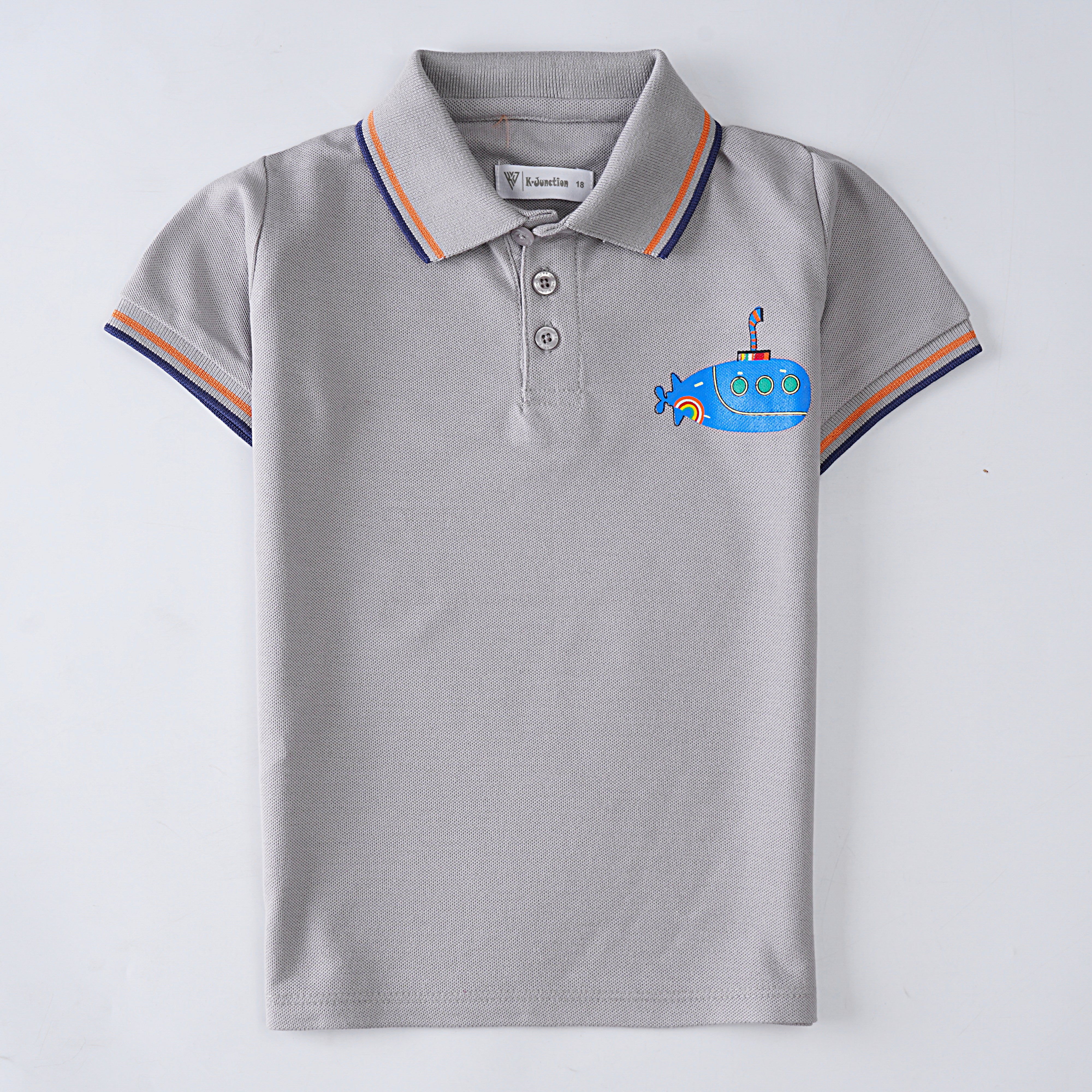 Boys Half Sleeves Polo T-Shirt (Submarine)