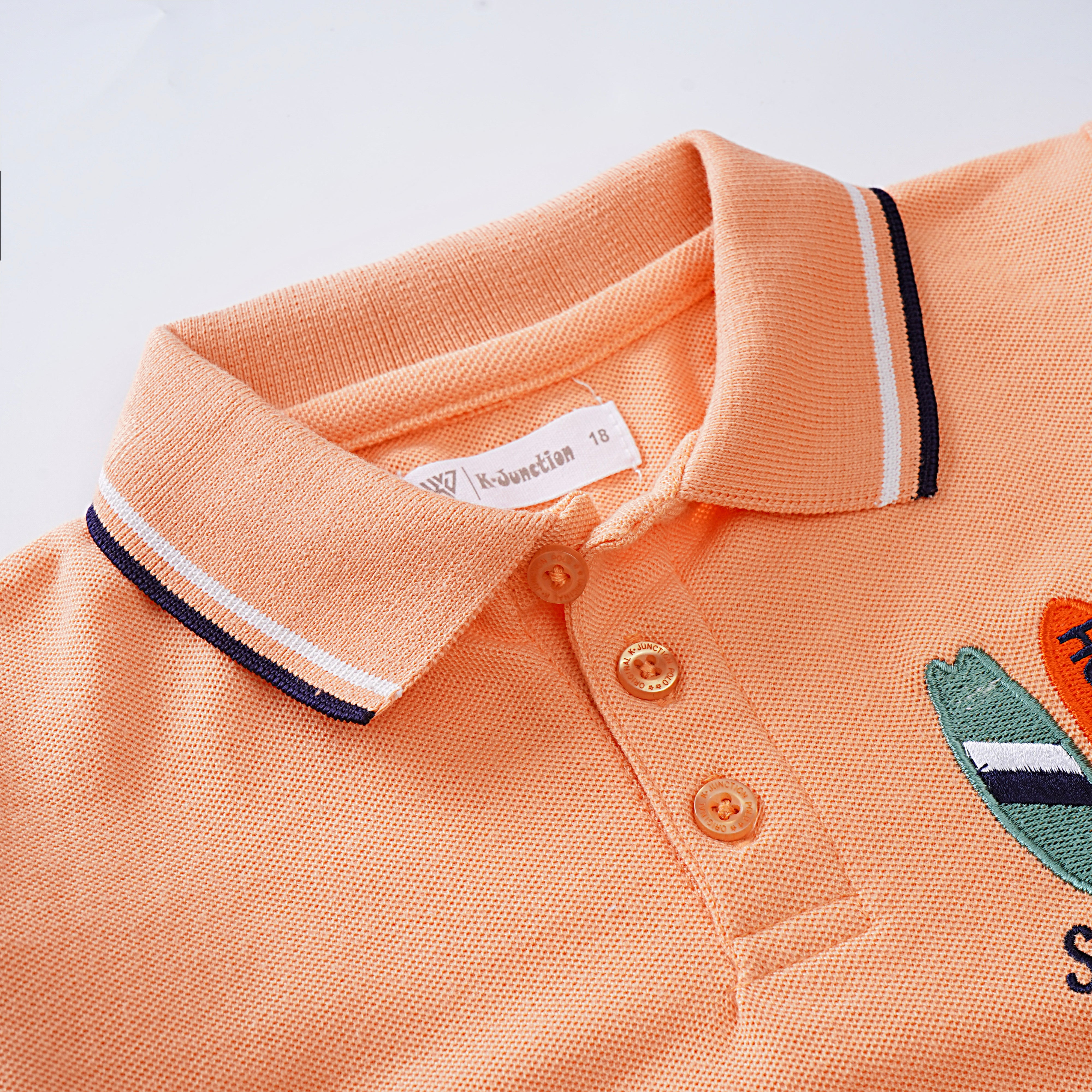 Boys Half Sleeves Polo T-Shirt (Sunset Surfing)