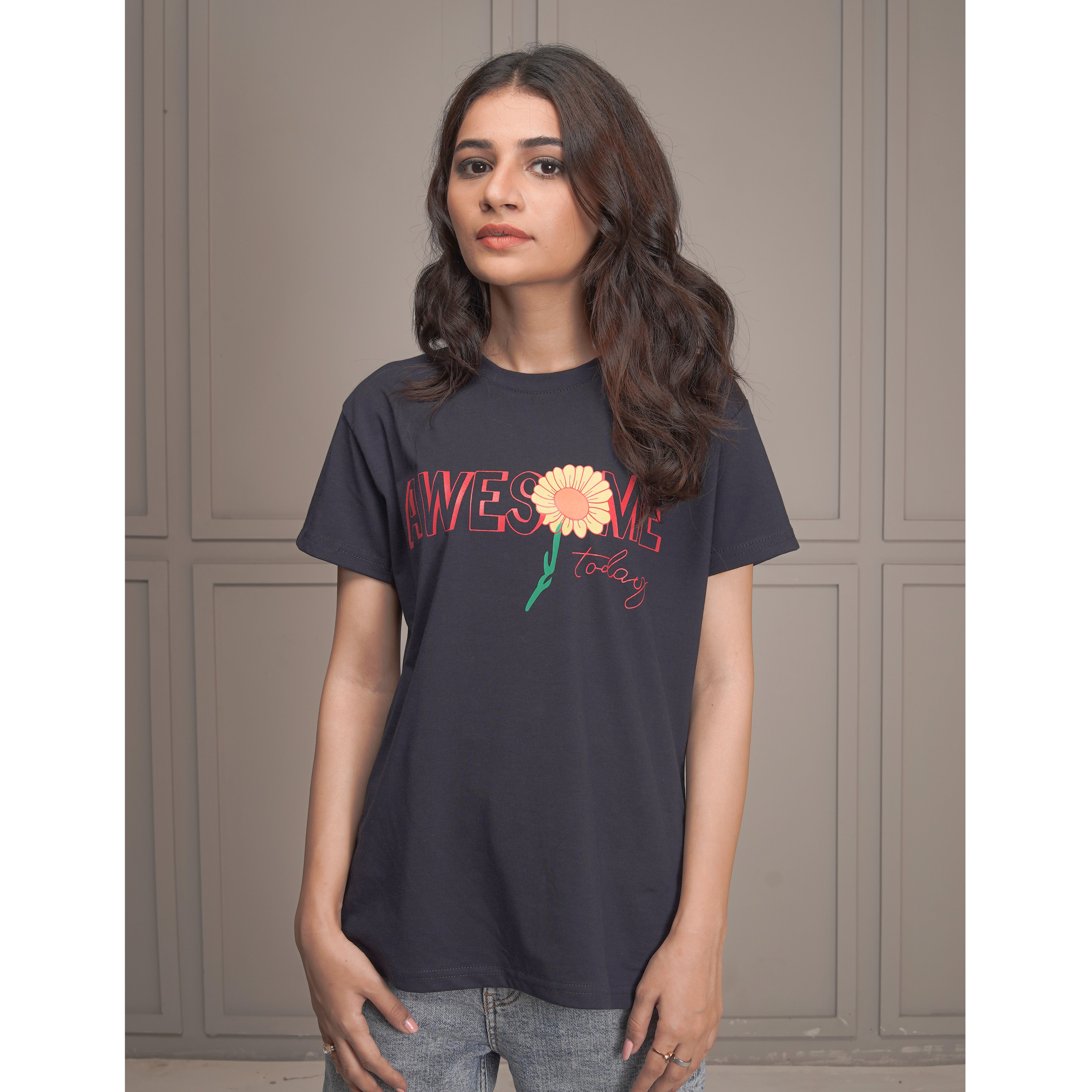 Women's Half Sleeve T-Shirt (Awesome)