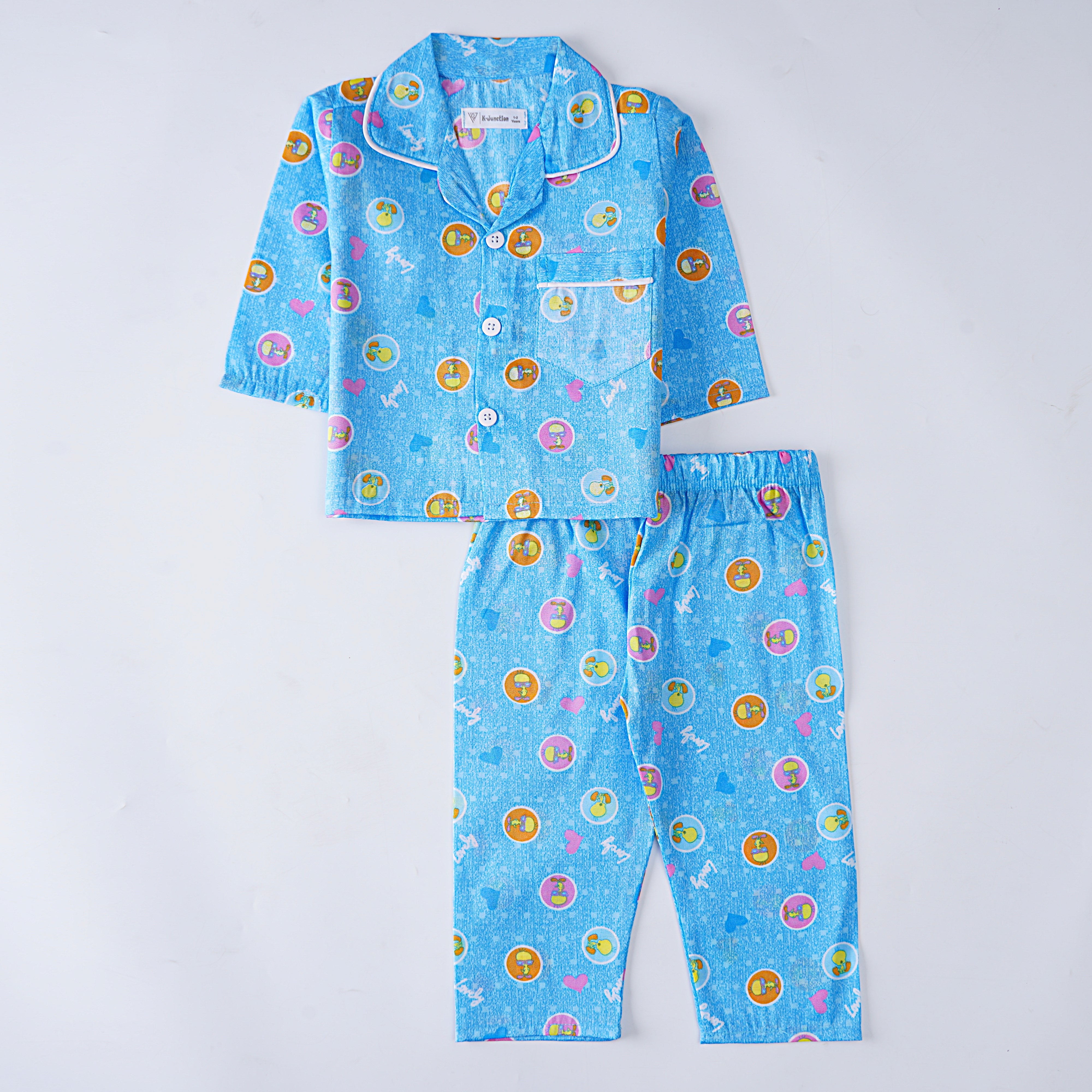 Unisex Full sleeves Night suit