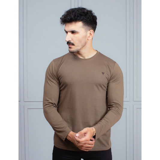 Men's full Sleeve Round Neck T-Shirt Olive
