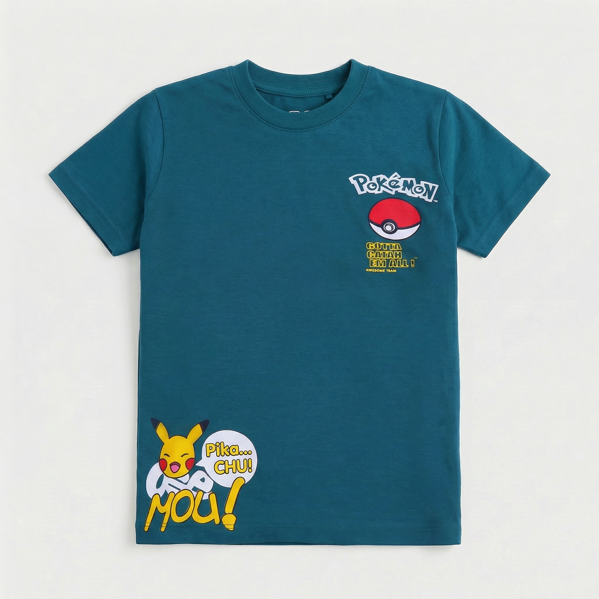 Boys Half Sleeves-Printed T-Shirt (Pokemon)
