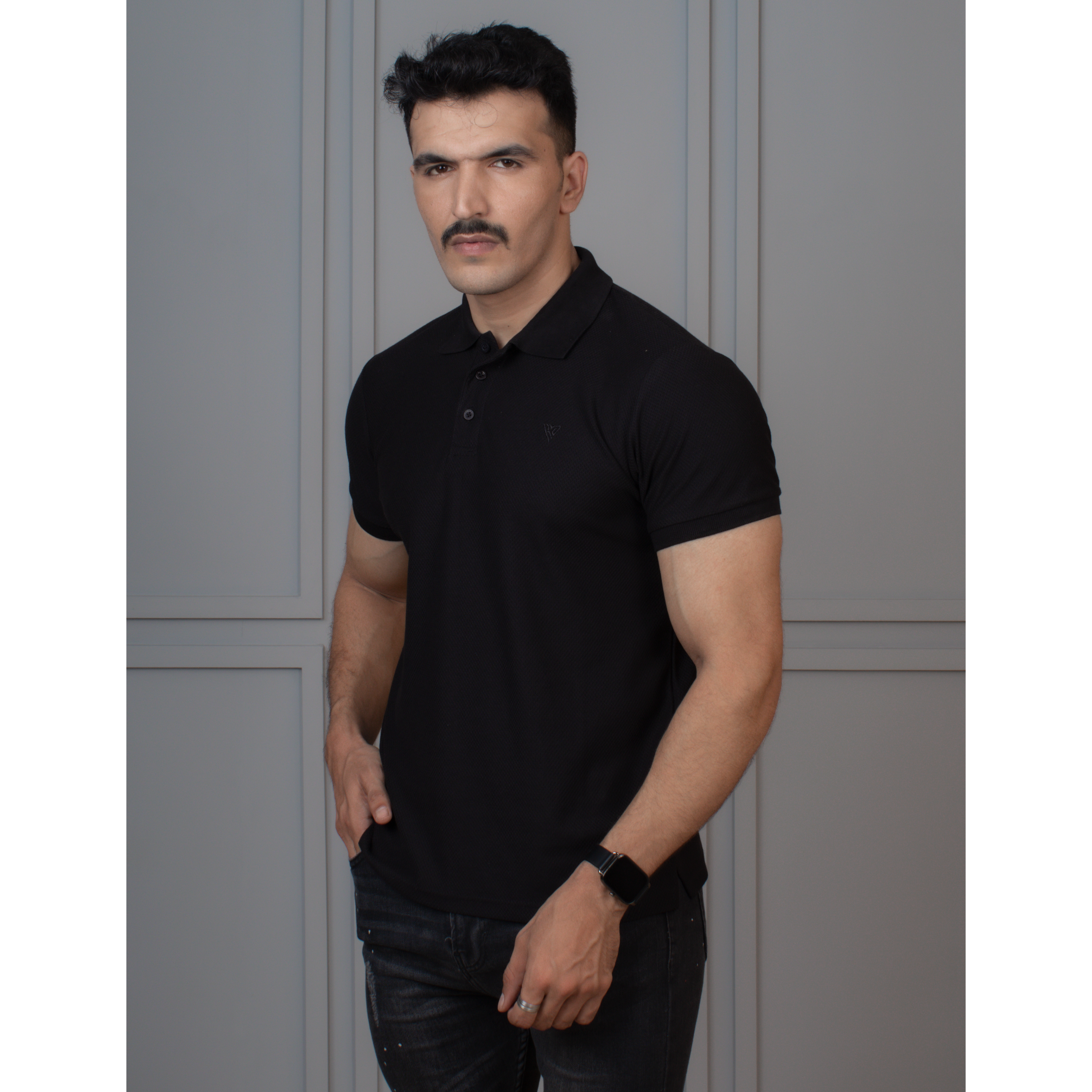 Men's Popcorn Half Sleeve Polo Code-E