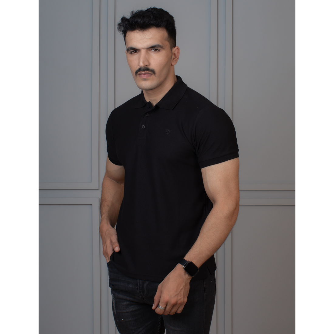 Men's Popcorn Half Sleeve Polo Code-E