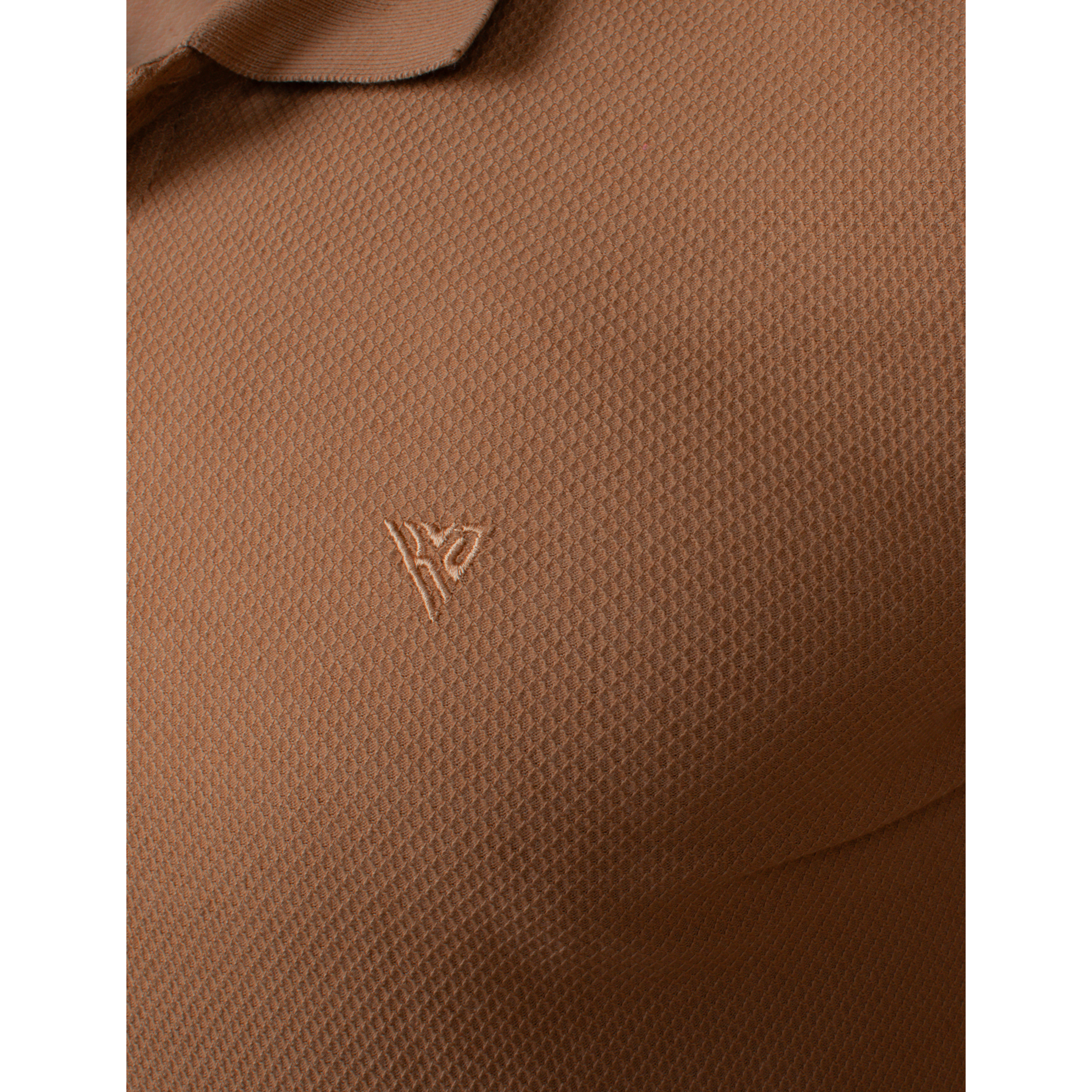 Men's Popcorn Half Sleeve Polo Color Brown