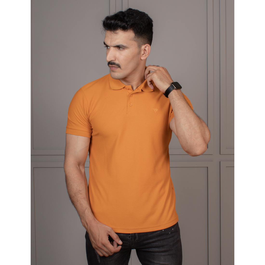 Men's Popcorn Half Sleeve Polo Code-B