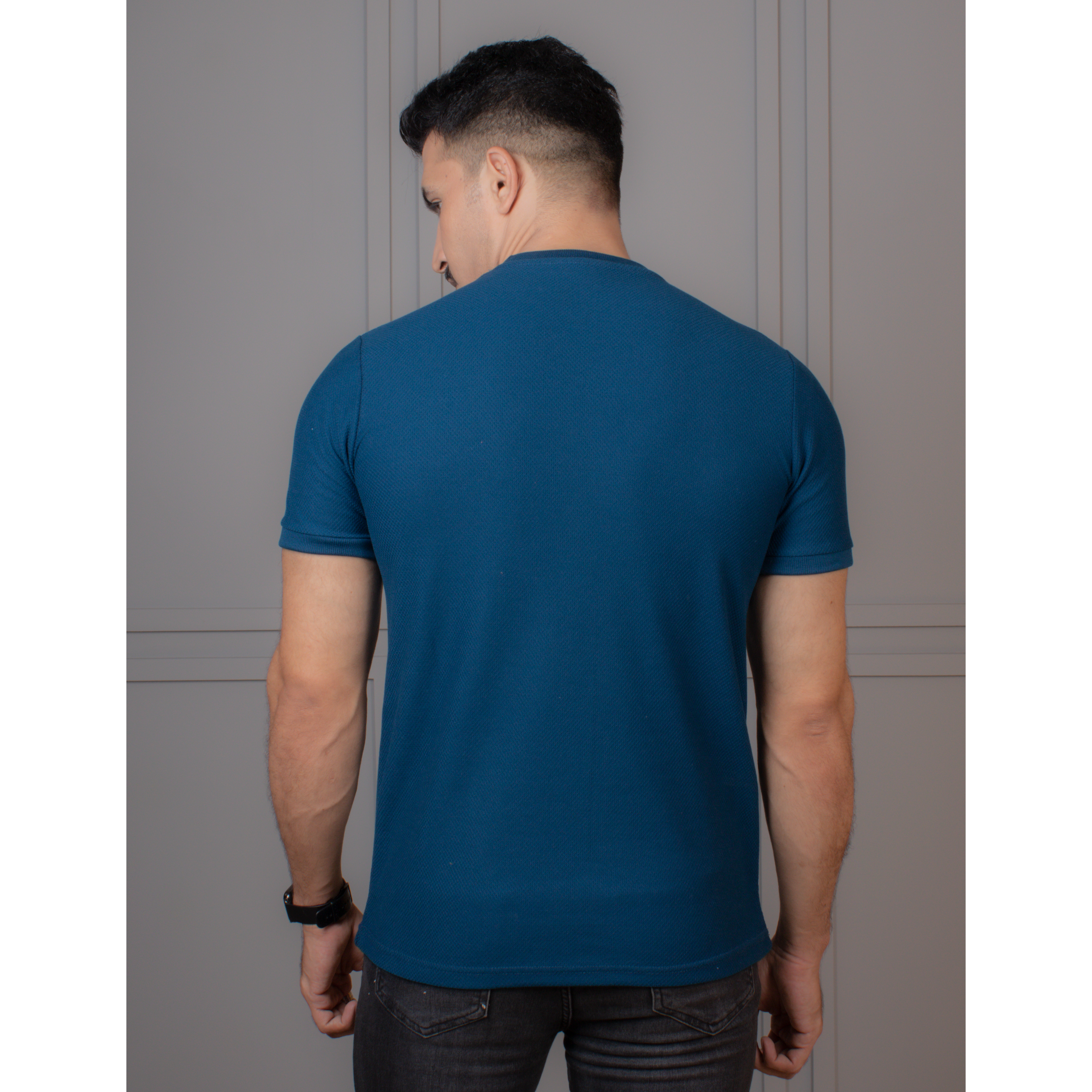 Men's Popcorn Half Sleeve Round Neck T-Shirt