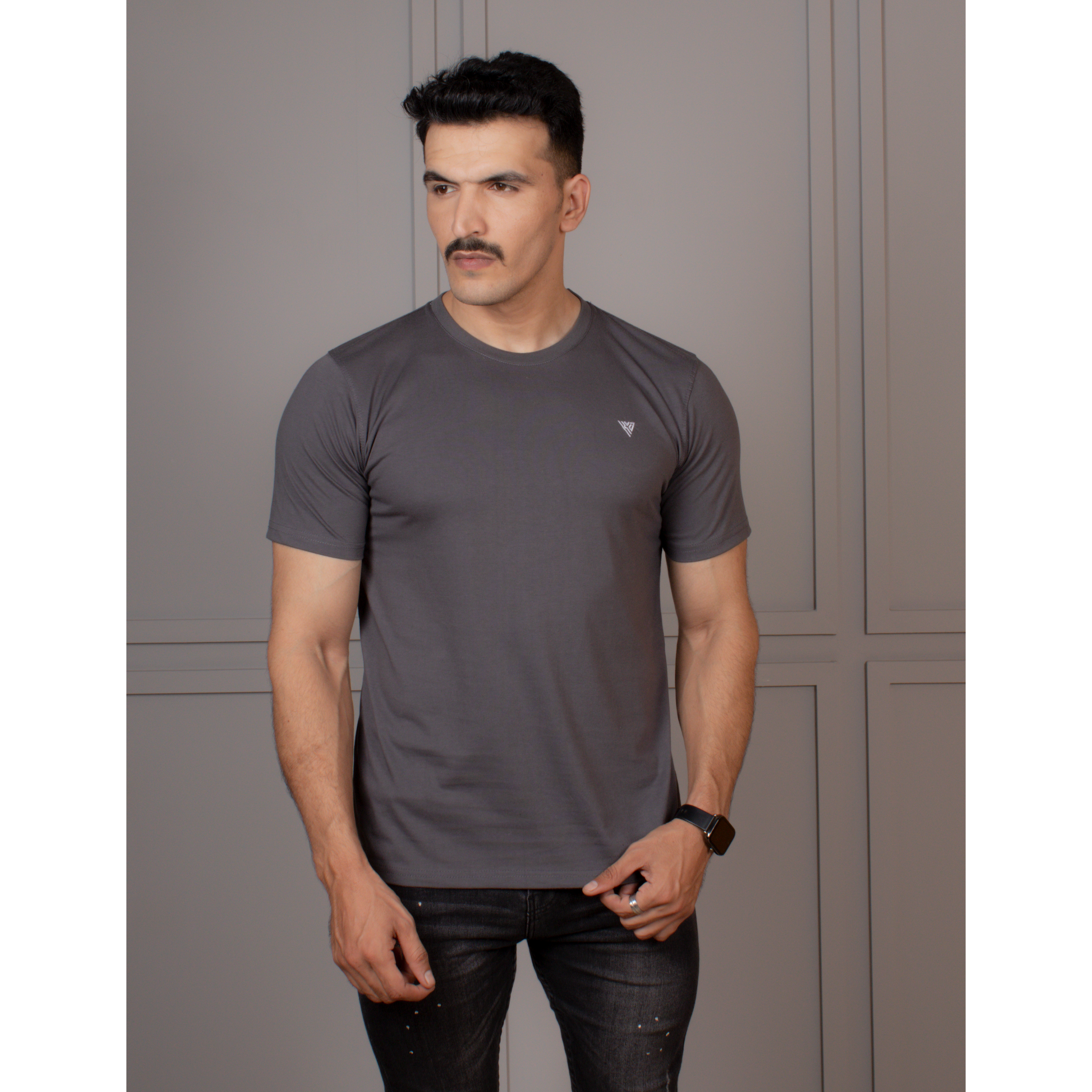 Men's Half Sleeve Round Neck T-Shirt Code-E