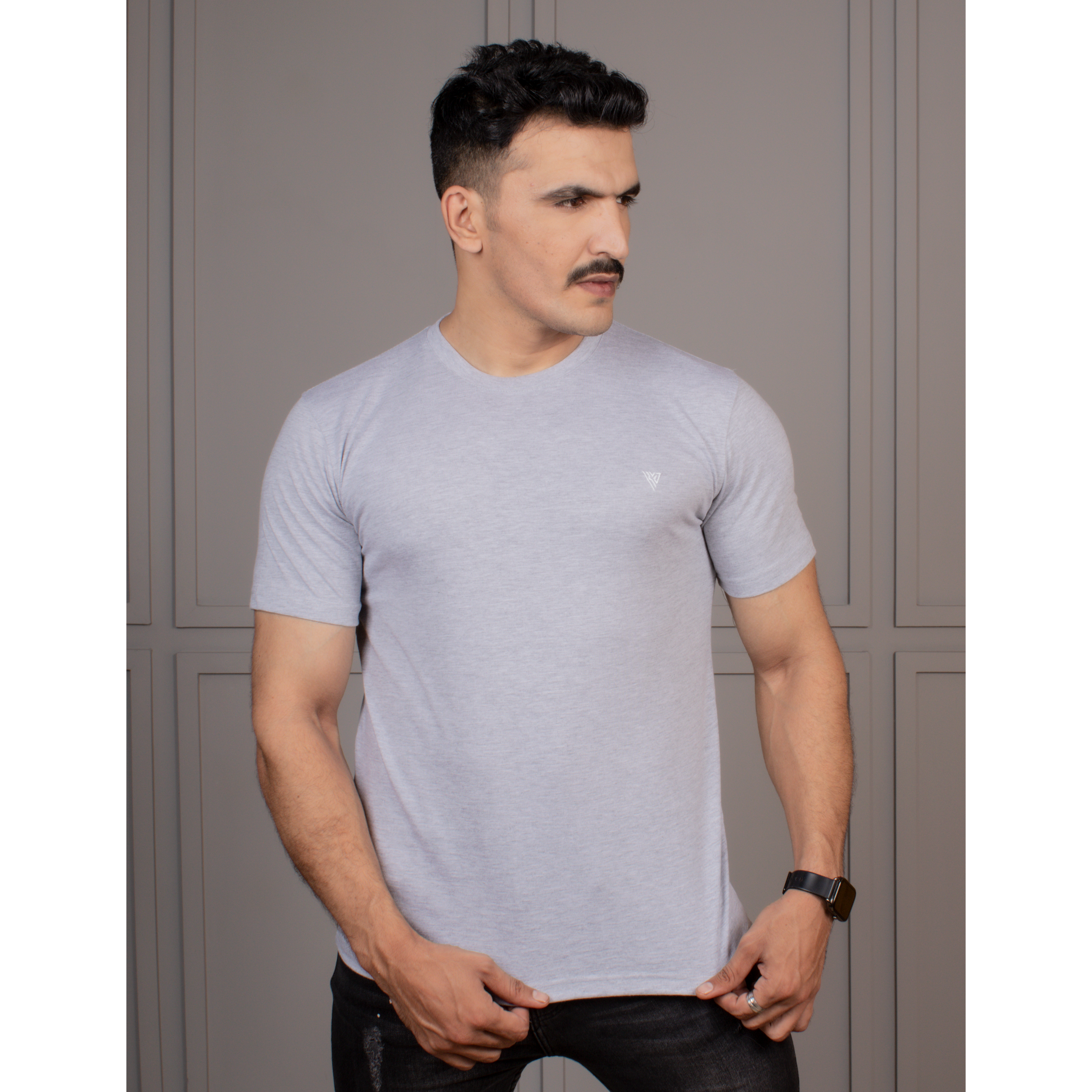 Men's Half Sleeve Round Neck T-Shirt Code-B