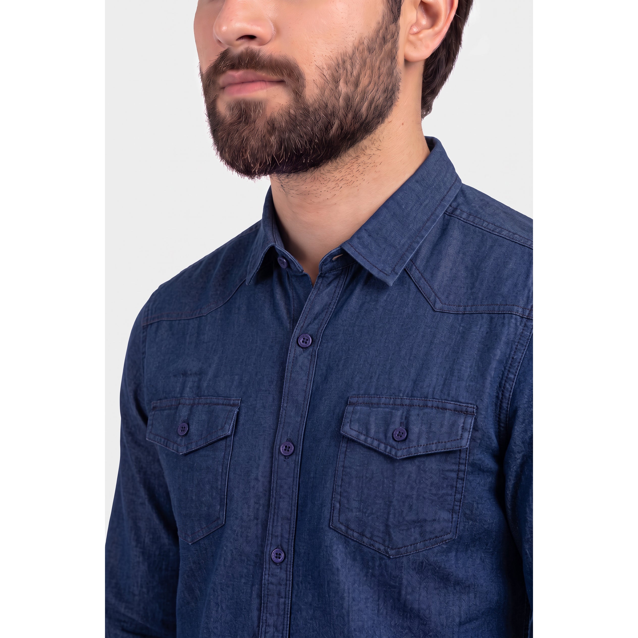 Mens Denim Shirt (Double Pocket)