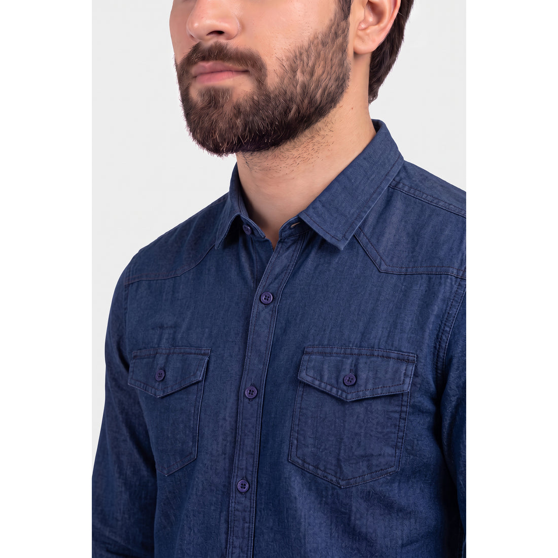 Mens Denim Shirt (Double Pocket)