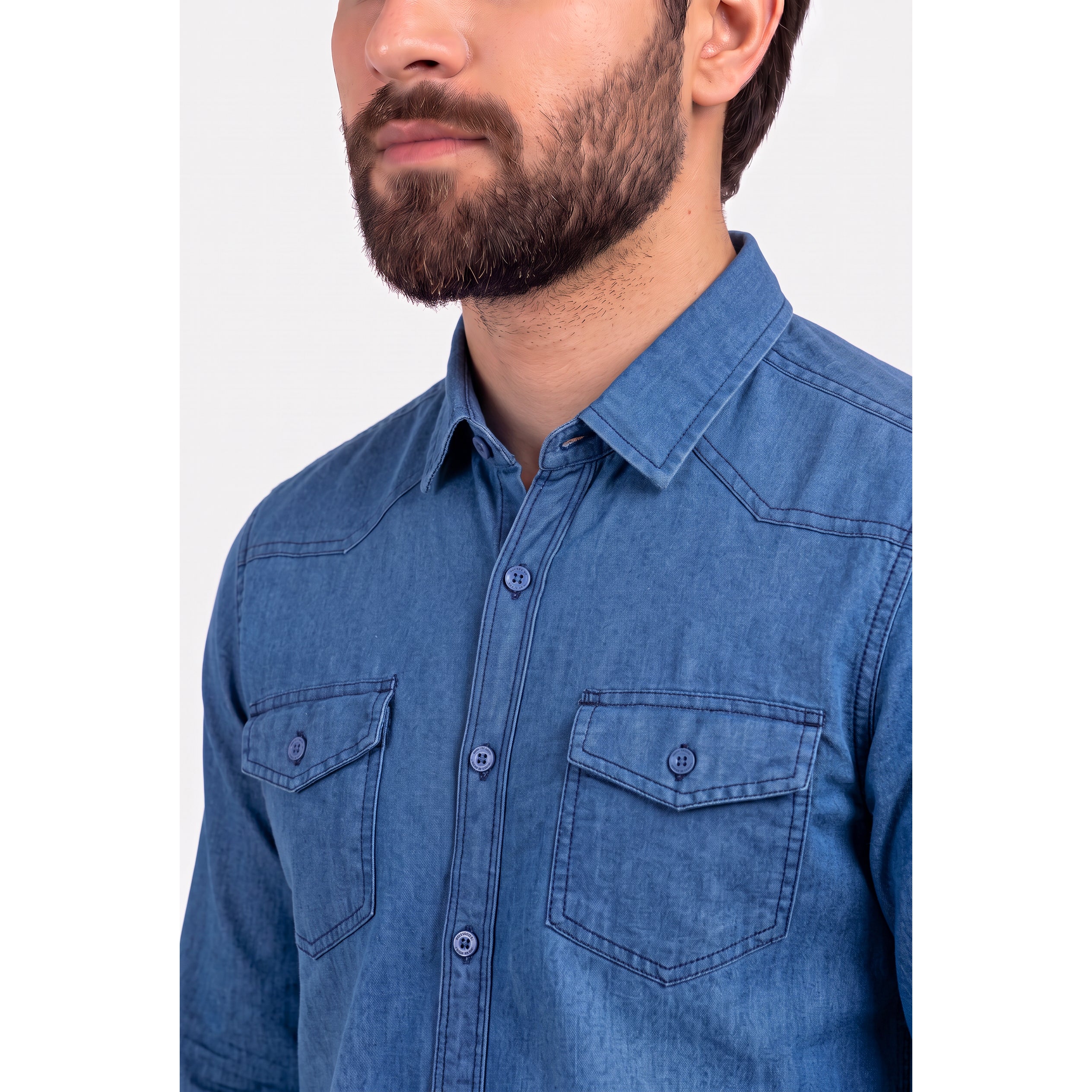 Mens Denim Shirt (Double Pocket)