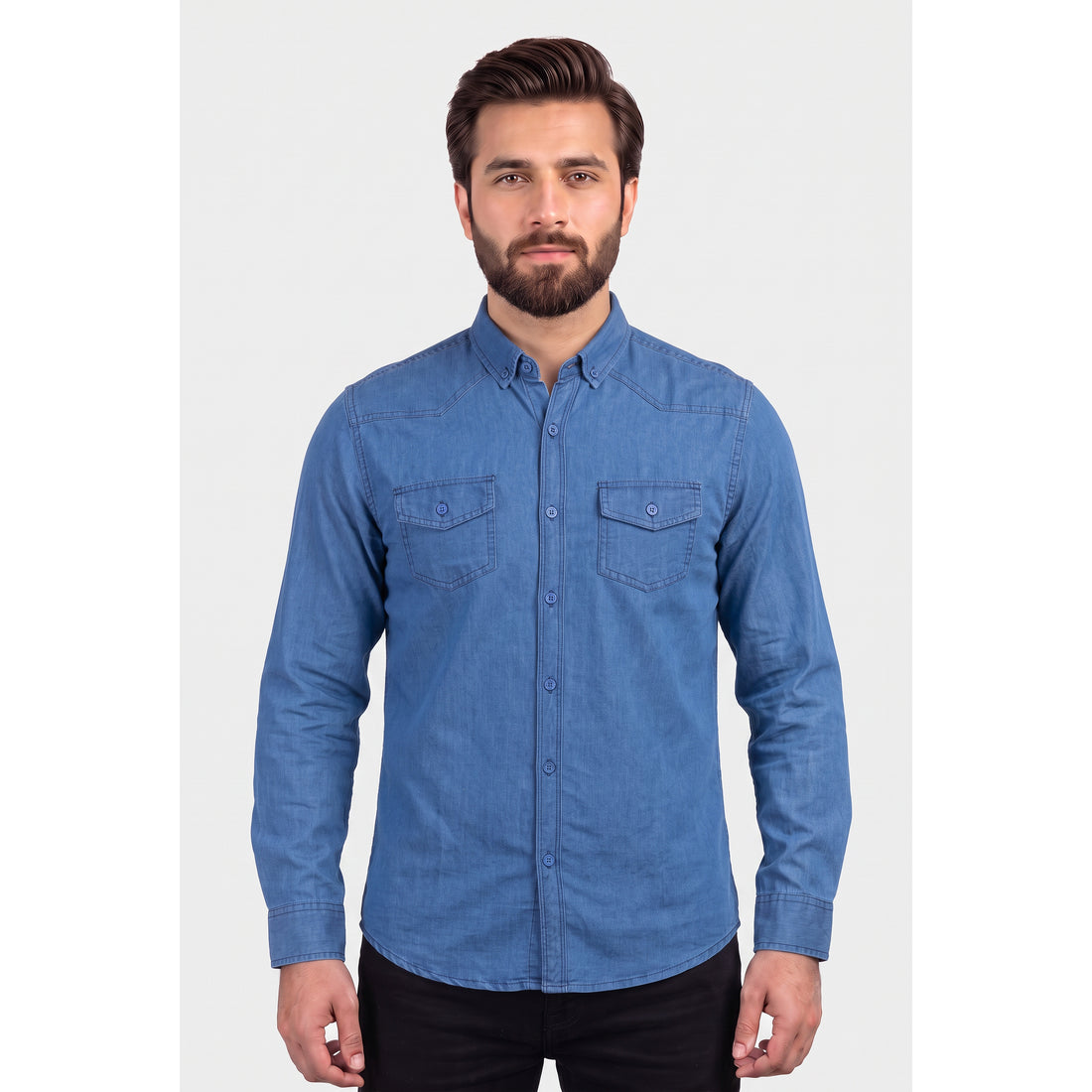 Mens Denim Shirt (Double Pocket)