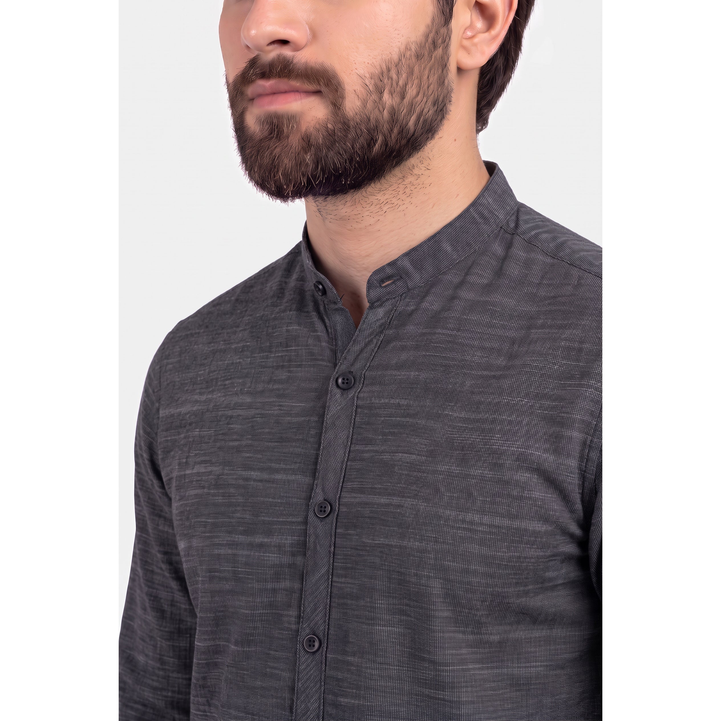 Mens Band Neck Shirt
