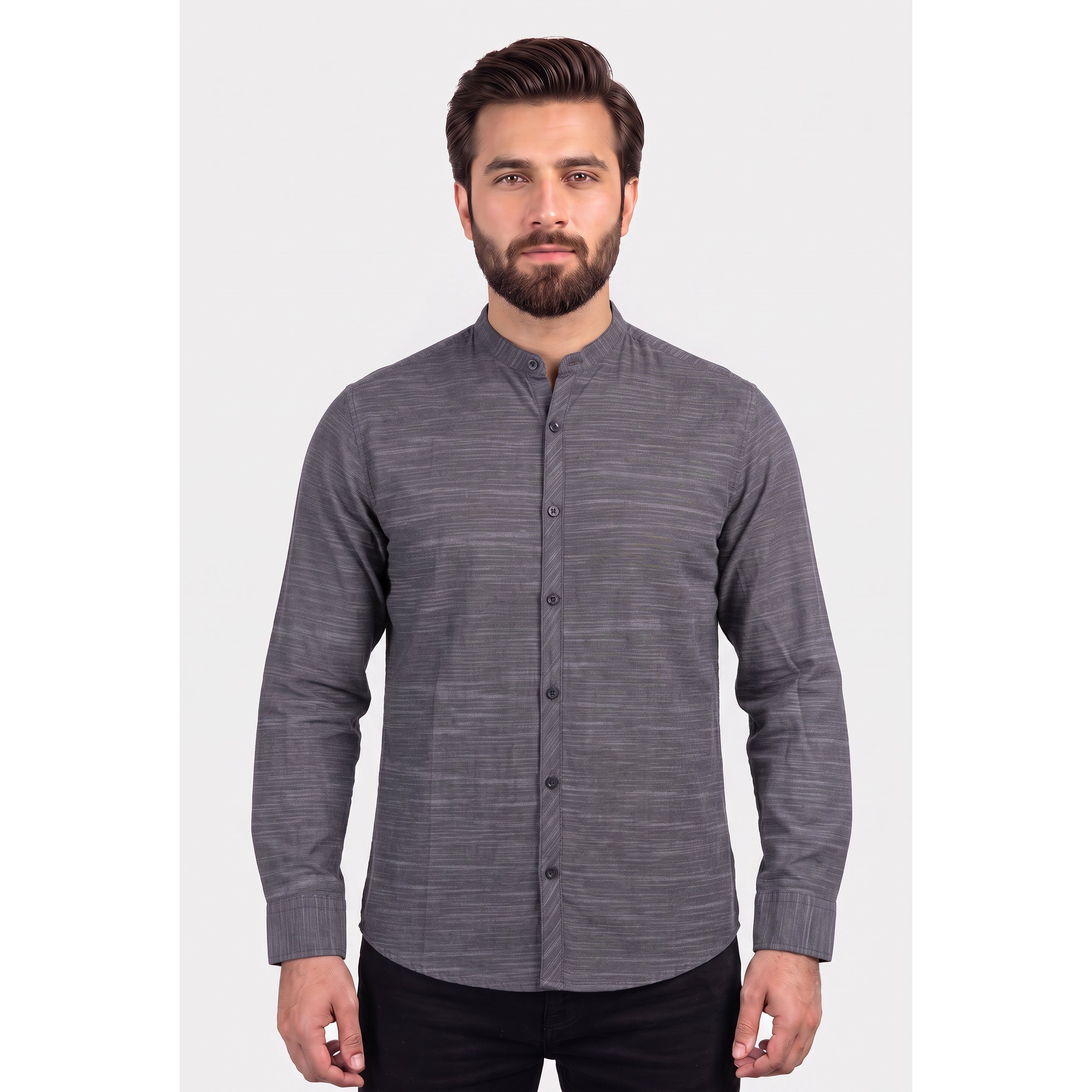 Mens Band Neck Shirt