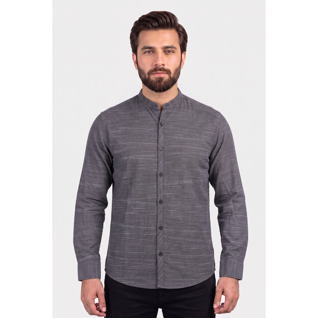 Mens Band Neck Shirt