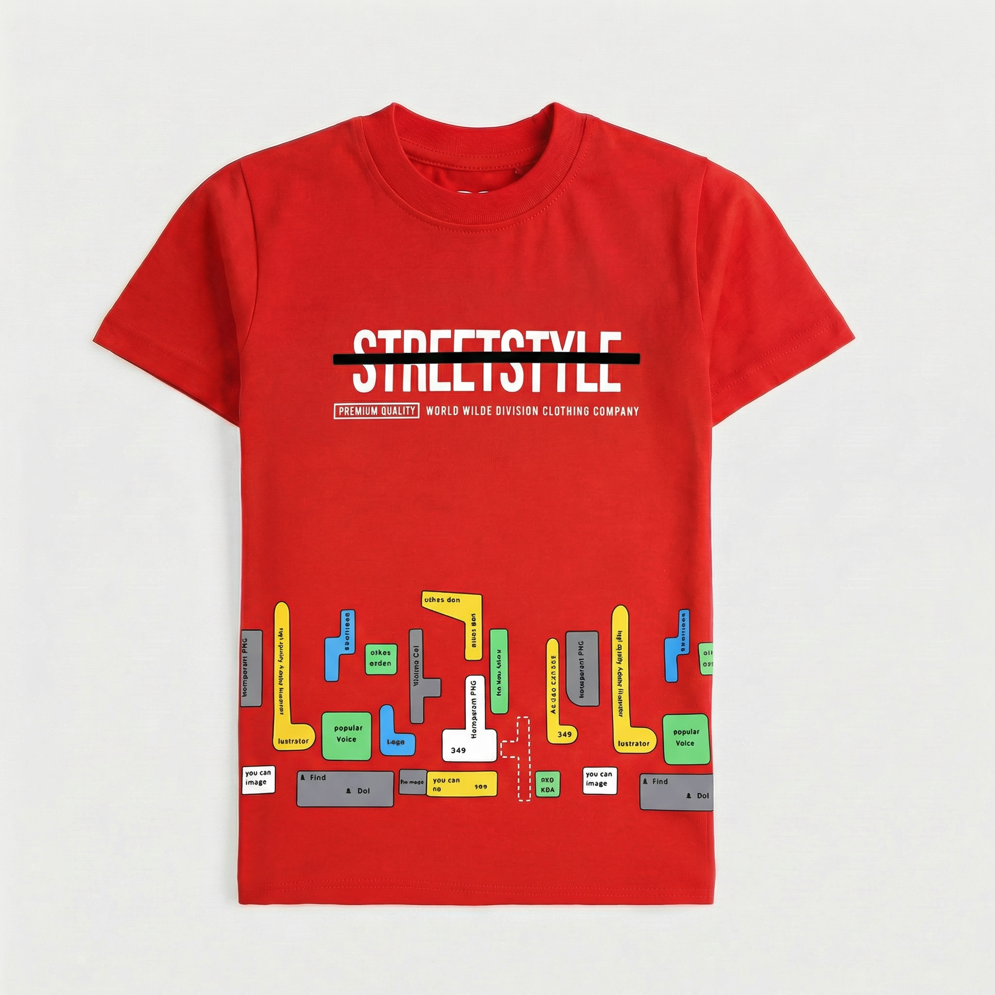 Boys Half Sleeves-Printed T-Shirt (Street)