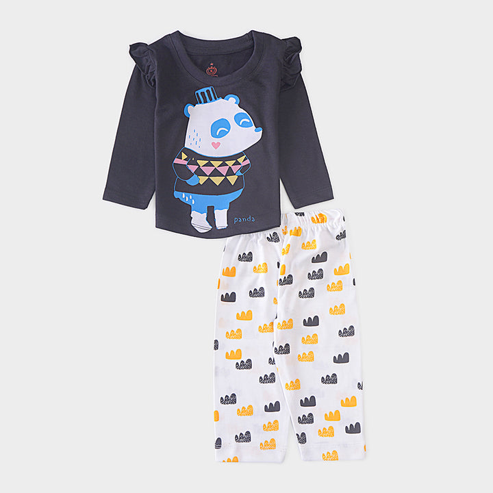 Infant Baby Printed Full Sleeve Suit (Panda)